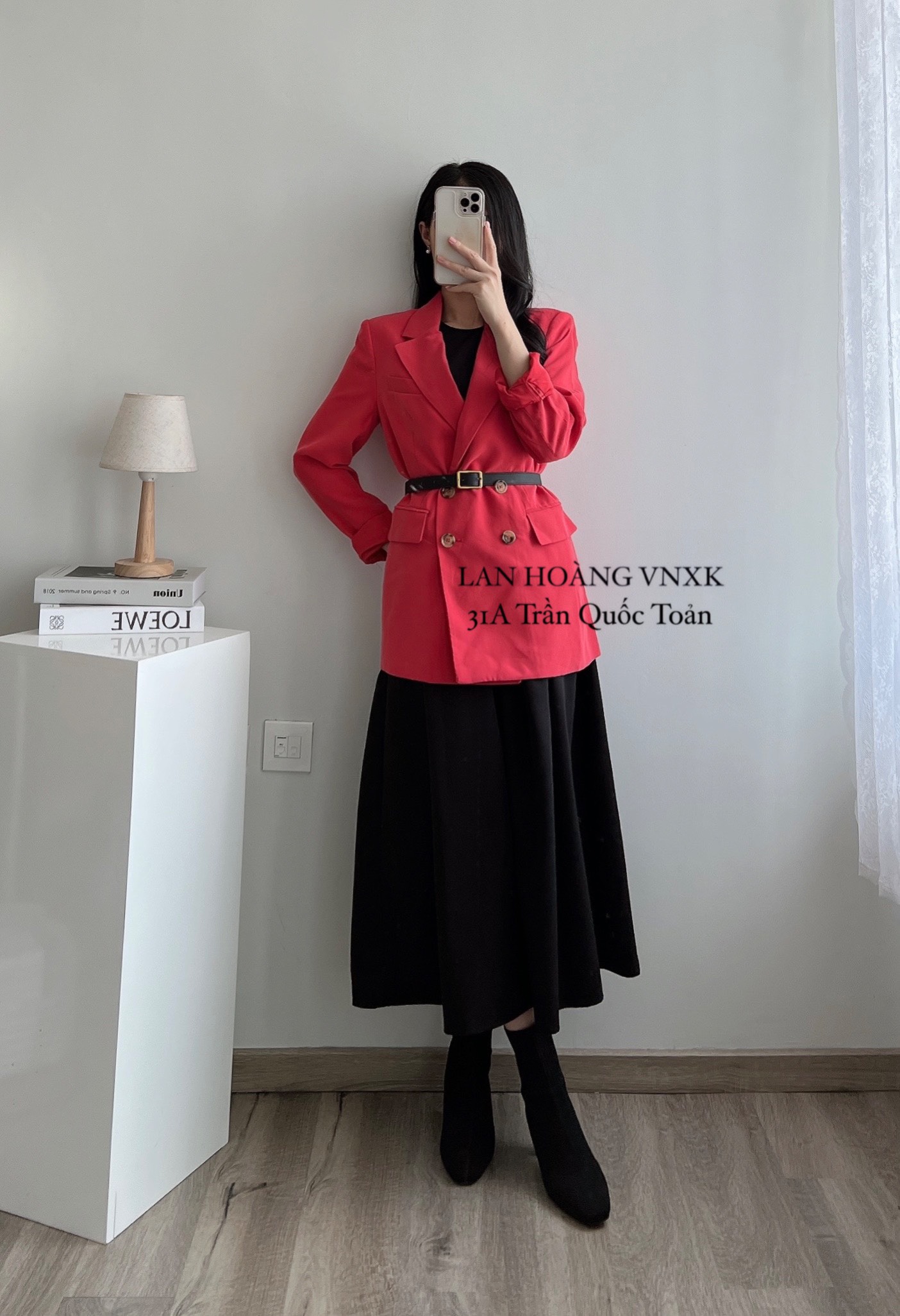 Blazer MNG Dư Xịn màu Hồng Cam (Dáng Oversize)