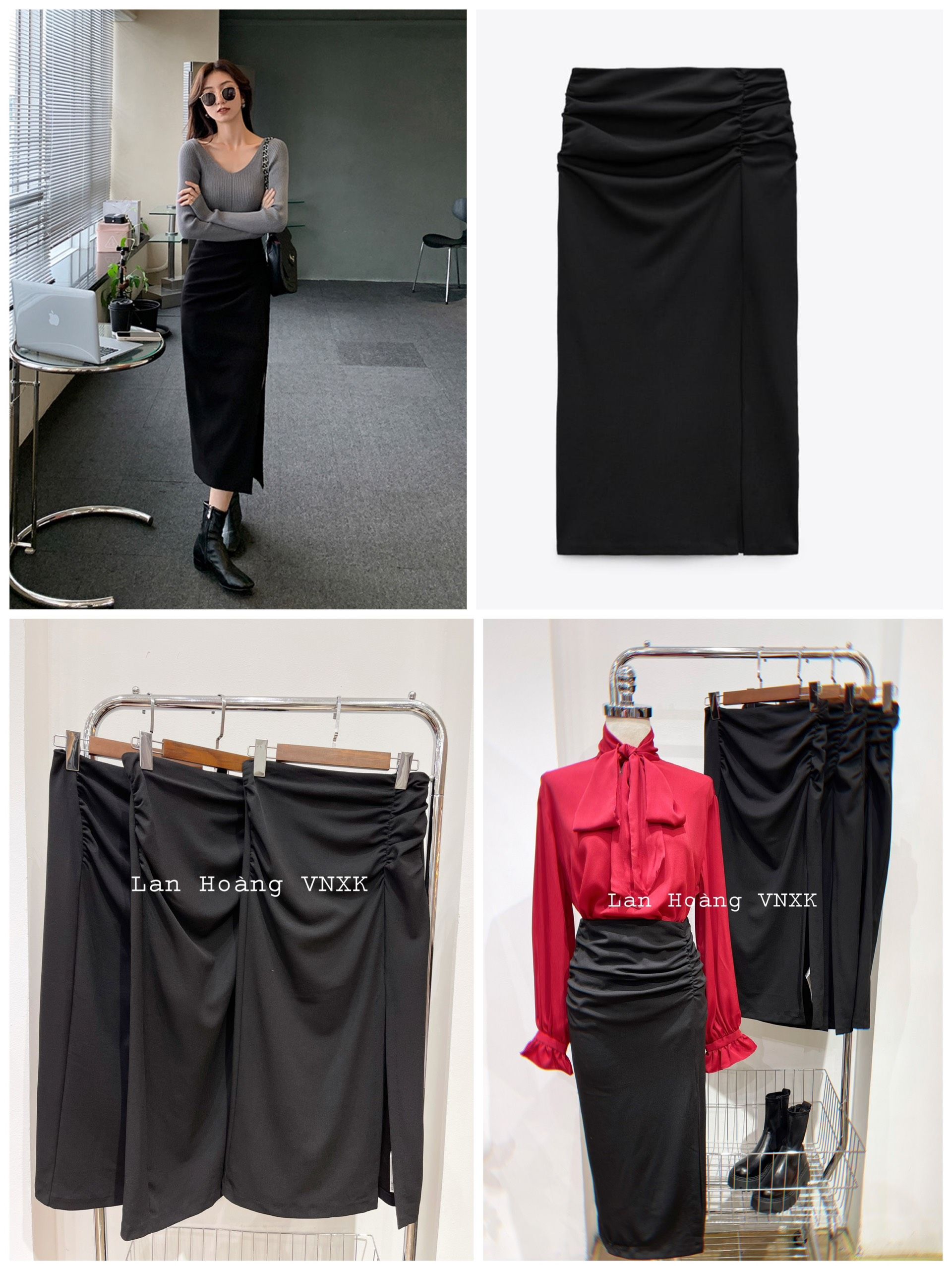 Chân váy công sở PHUONGG hàng xuất chất Umi Hàn siêu xịn mã ngắn (chân váy  bút chì) - MixASale