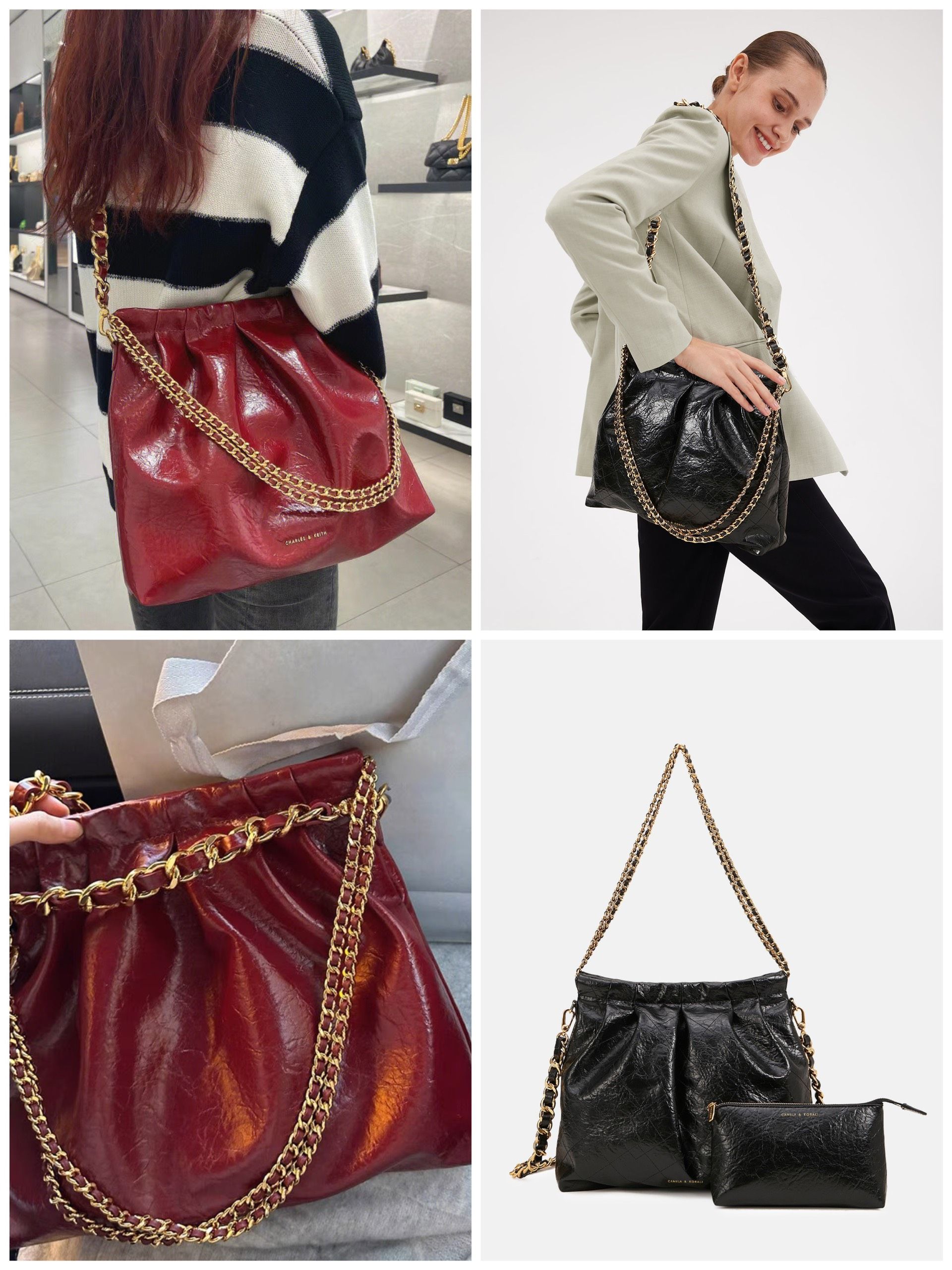 Túi Hobo CNK Auth tuồn - Đen
