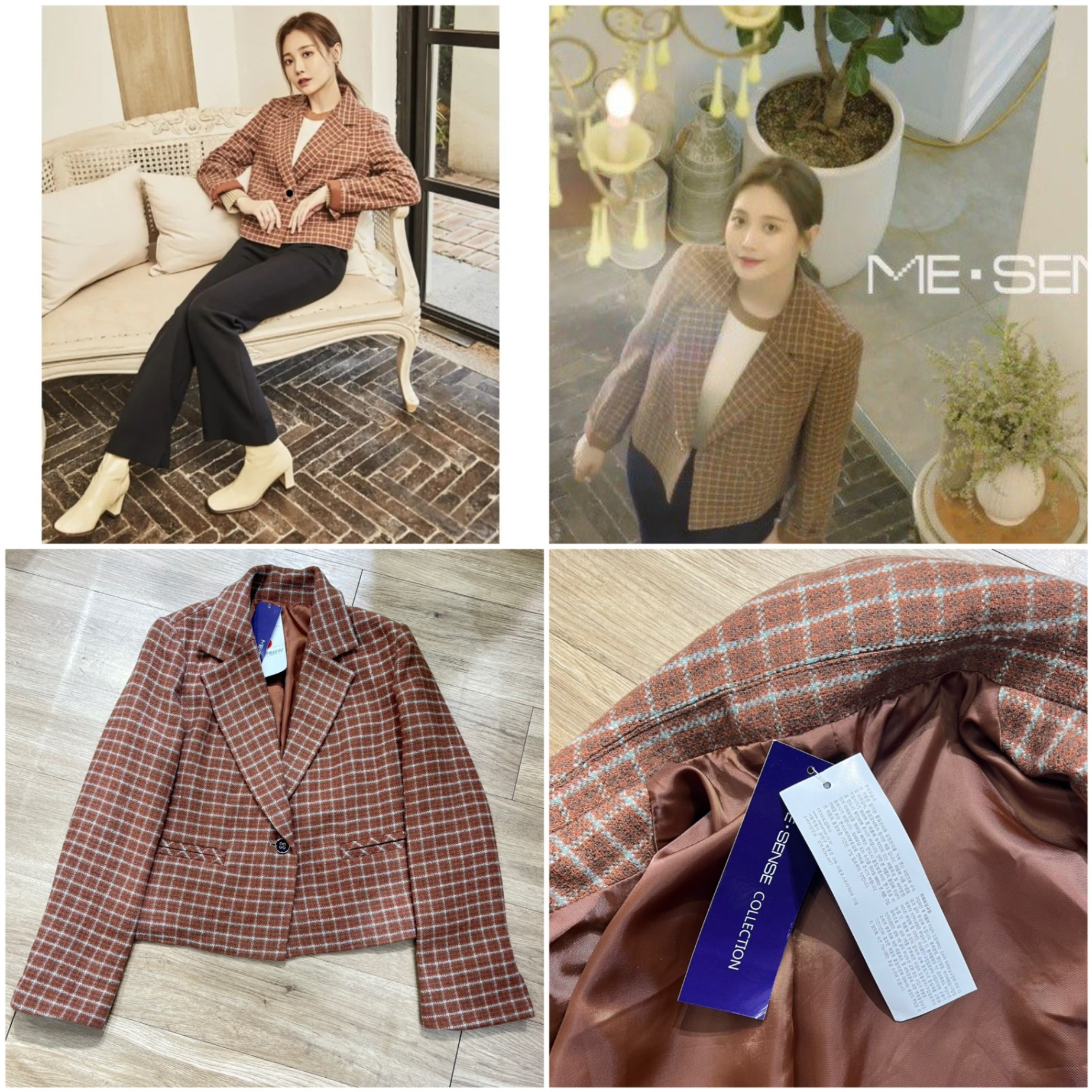 Blazer Me.Sense Dạ Kẻ Xuất Hàn Dư Xịn 13373