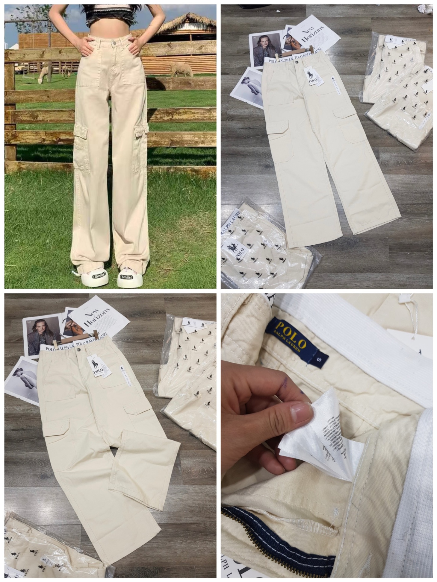 Culottes Jean Cargo Polo Dư Xịn 14021