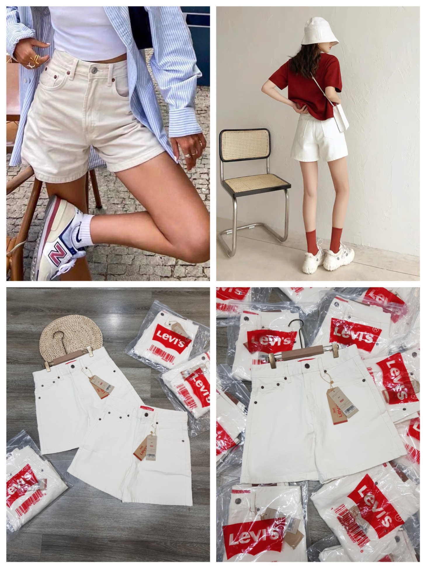 Short Jean Levis Trắng dư xịn 14081