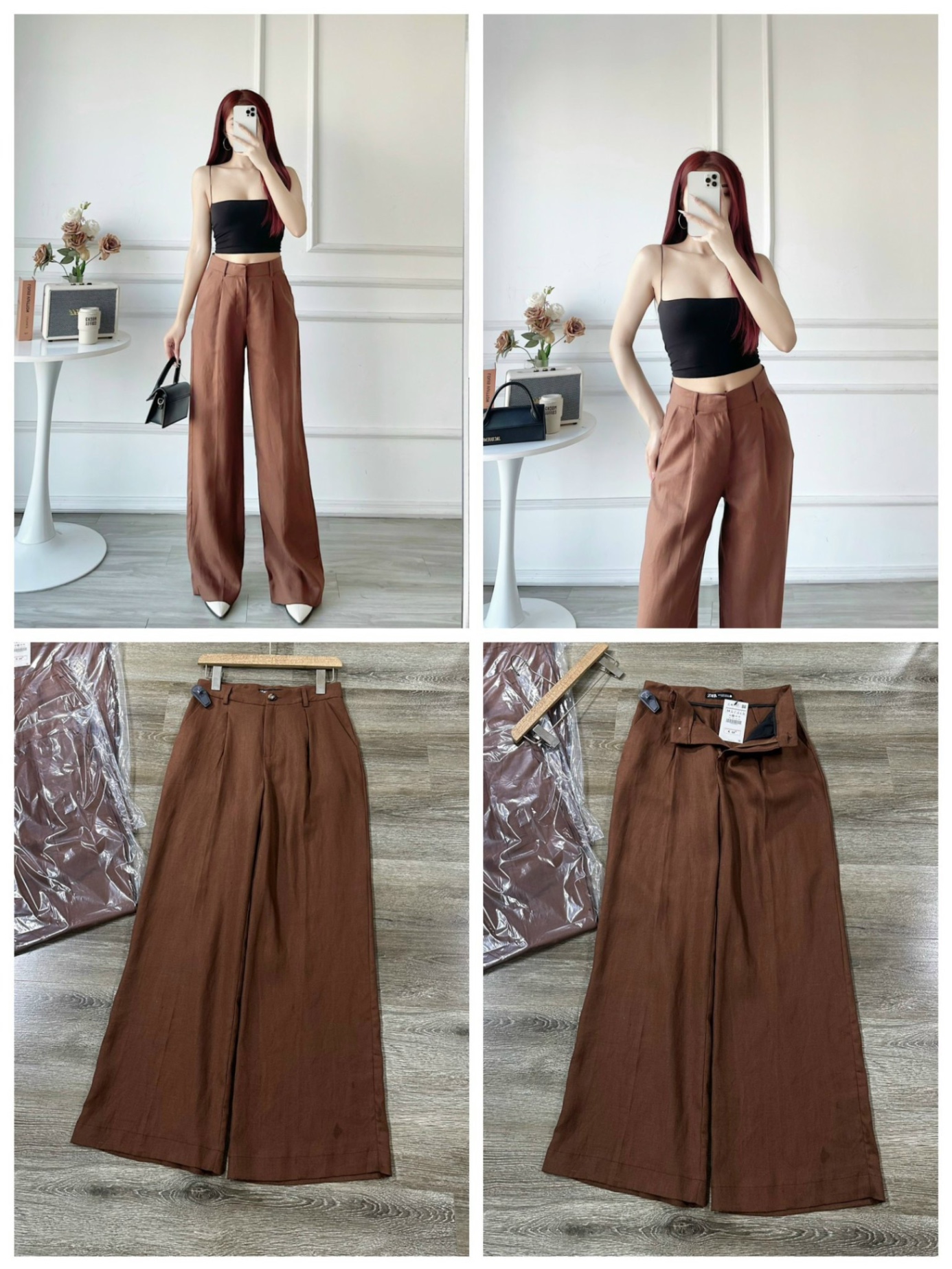 Culottes Linen ZR Dư Xịn (Nâu Đậm) 14141