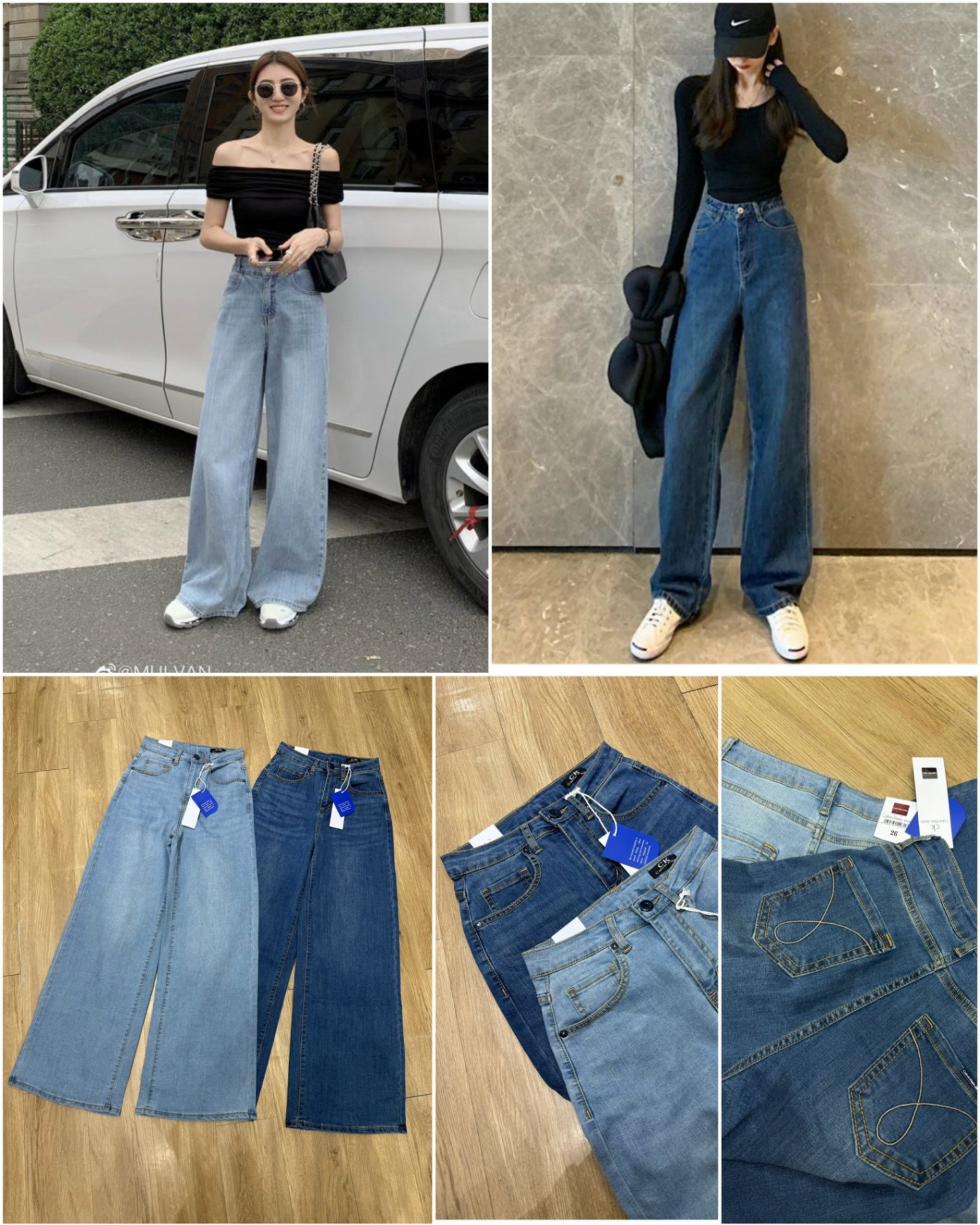 Culottes Denim CK dư xịn 14560