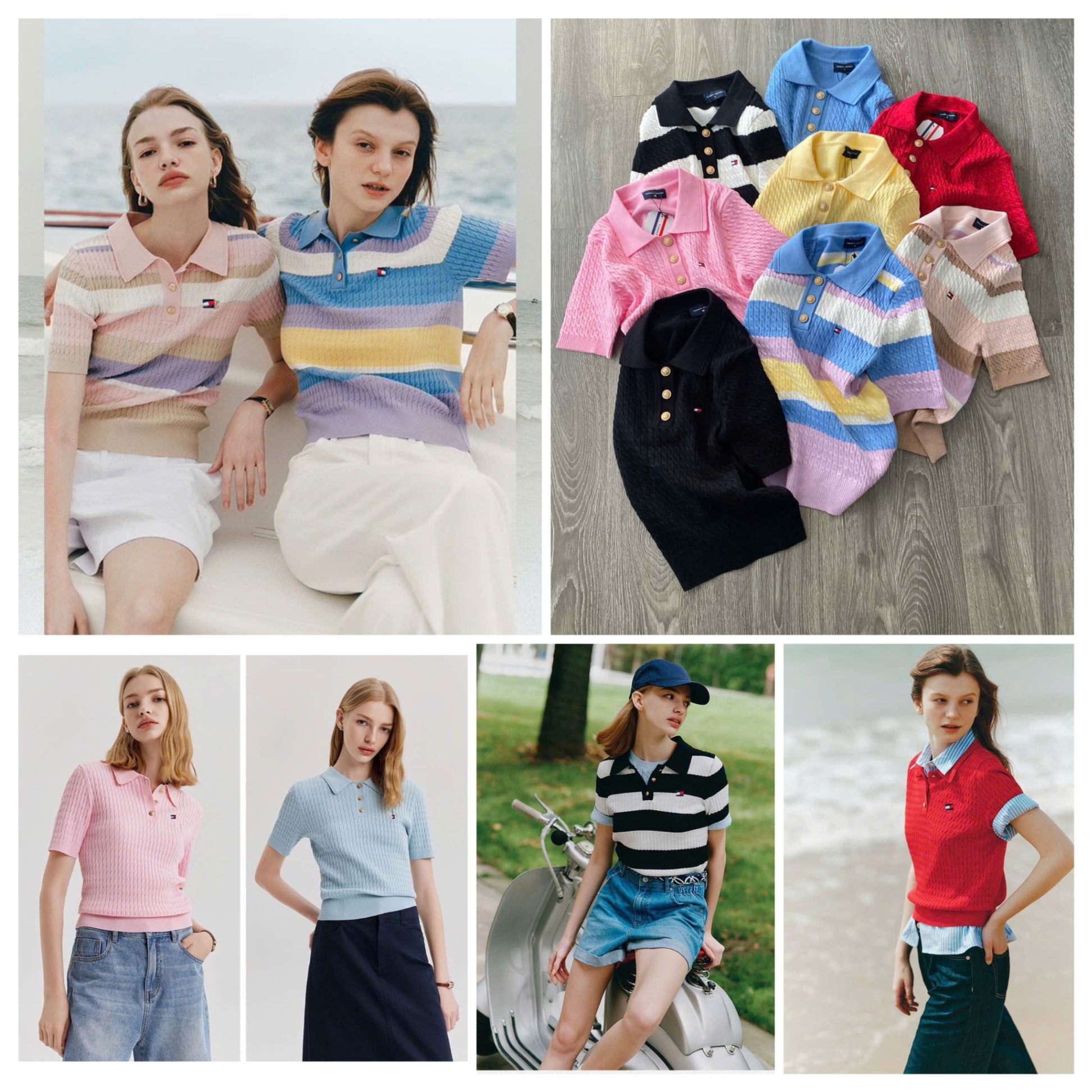 Len Polo Tommy 8 màu Dư Xịn 14650