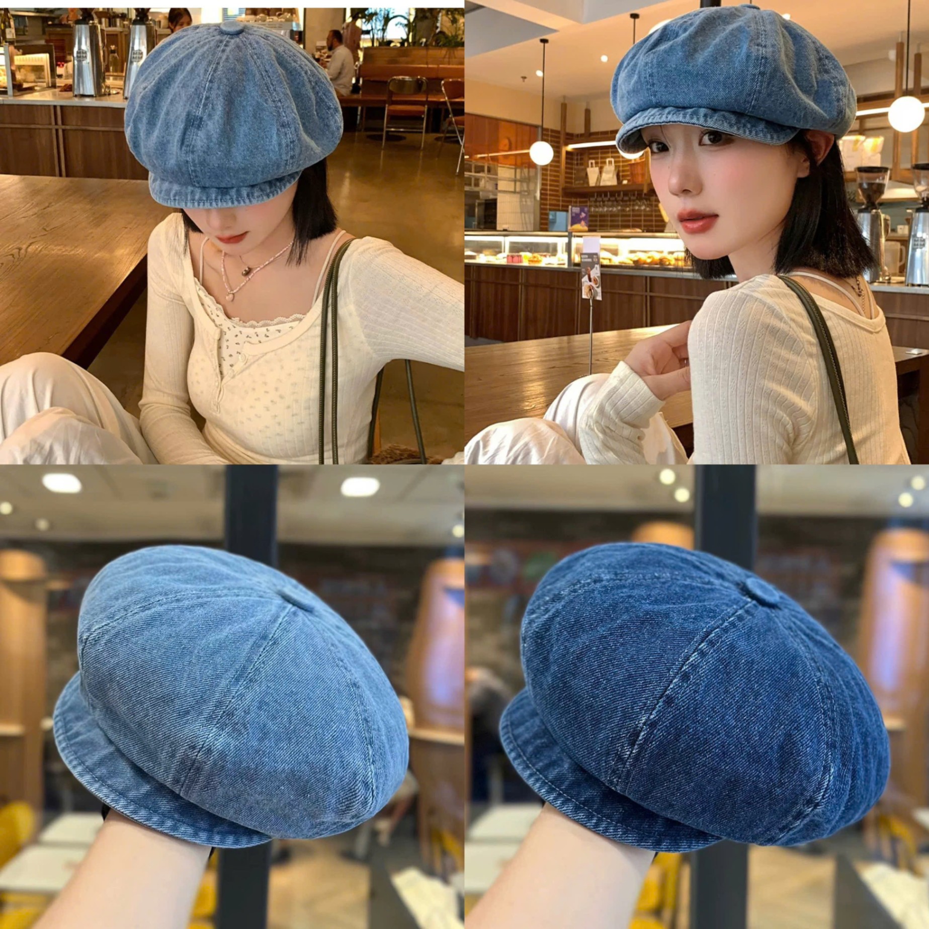 Mũ Denim đội được 2 kiểu 14739