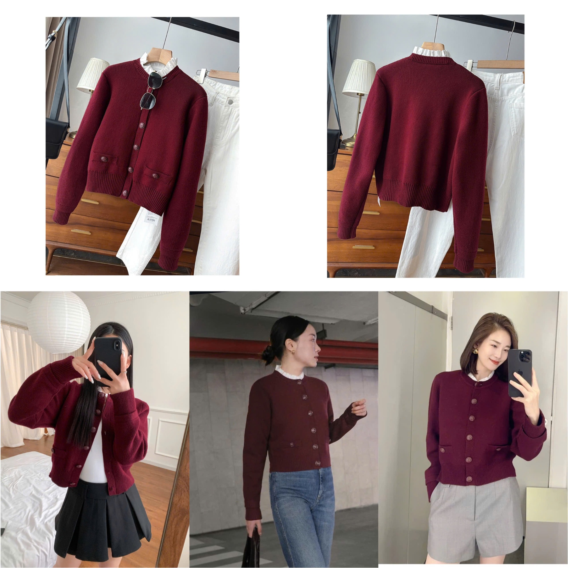 Len Cardigan Sandro phối Cổ Dư Xịn 14798