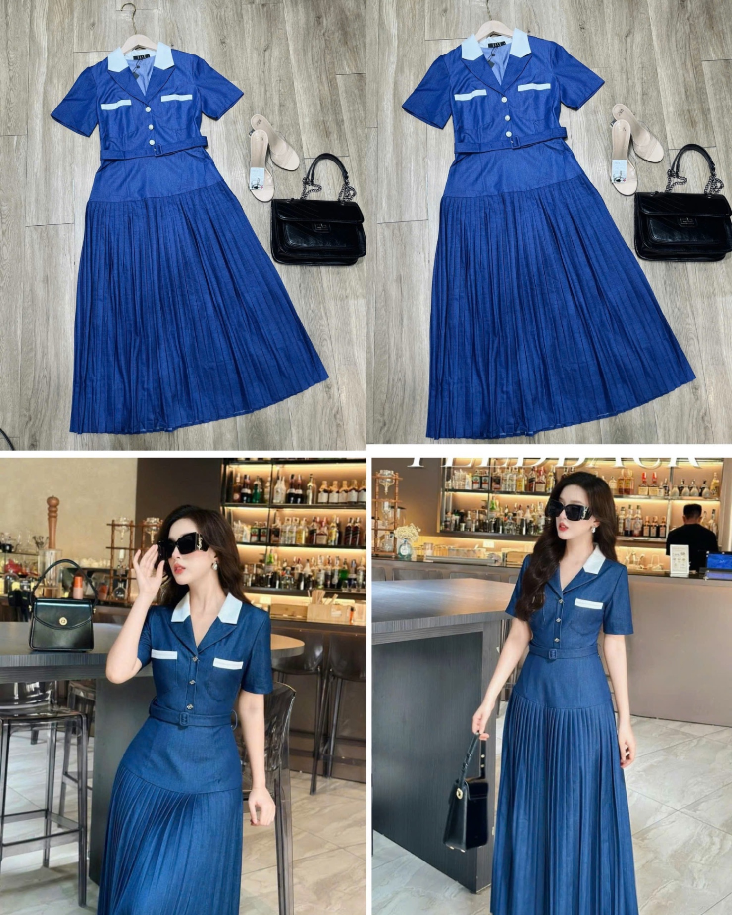 Đầm Denim Elle Dư xịn 14848