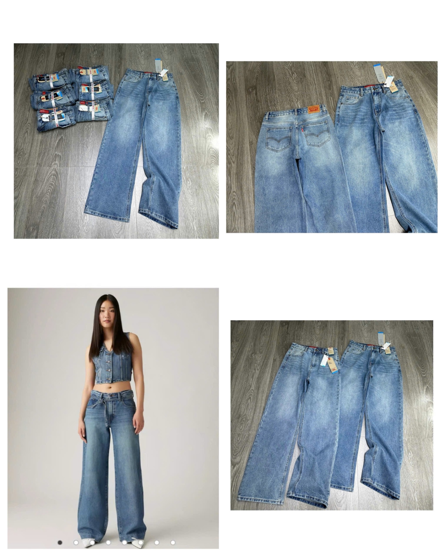 Culotes Denim Lv dư xịn 14853