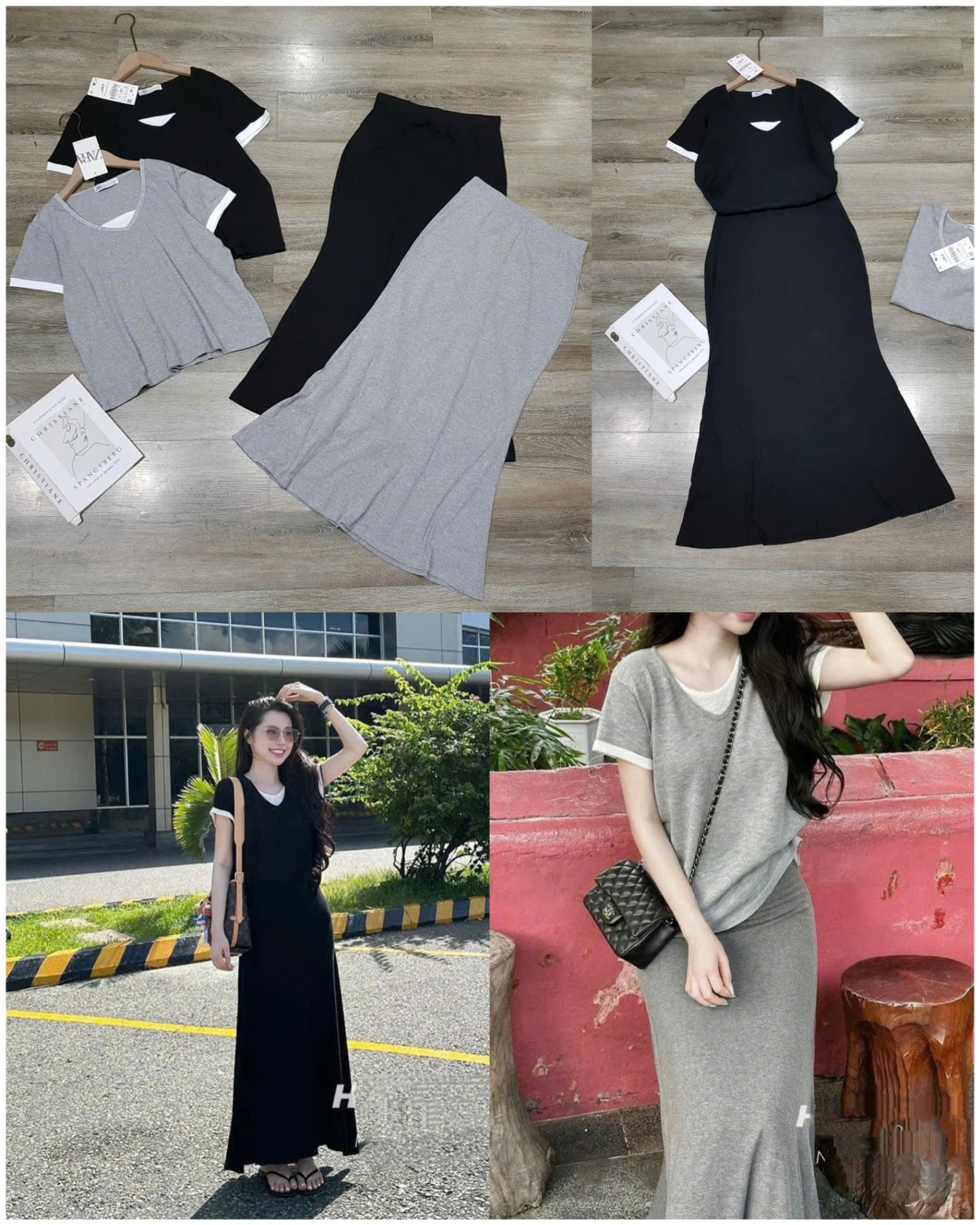Set ZR Áo & Chân Váy Đuôi cá cotton 15395