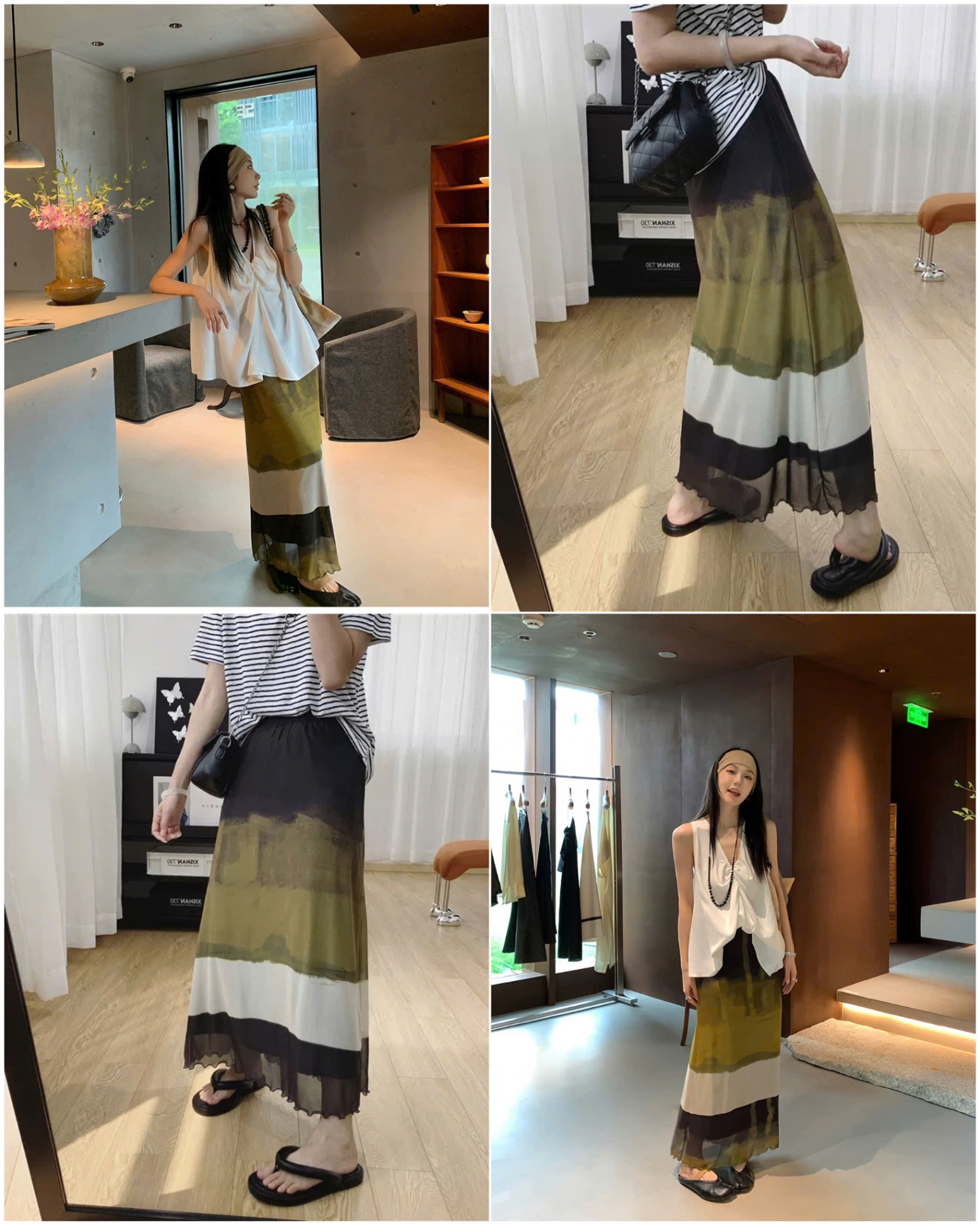 Chân Váy Cos phối màu 15514