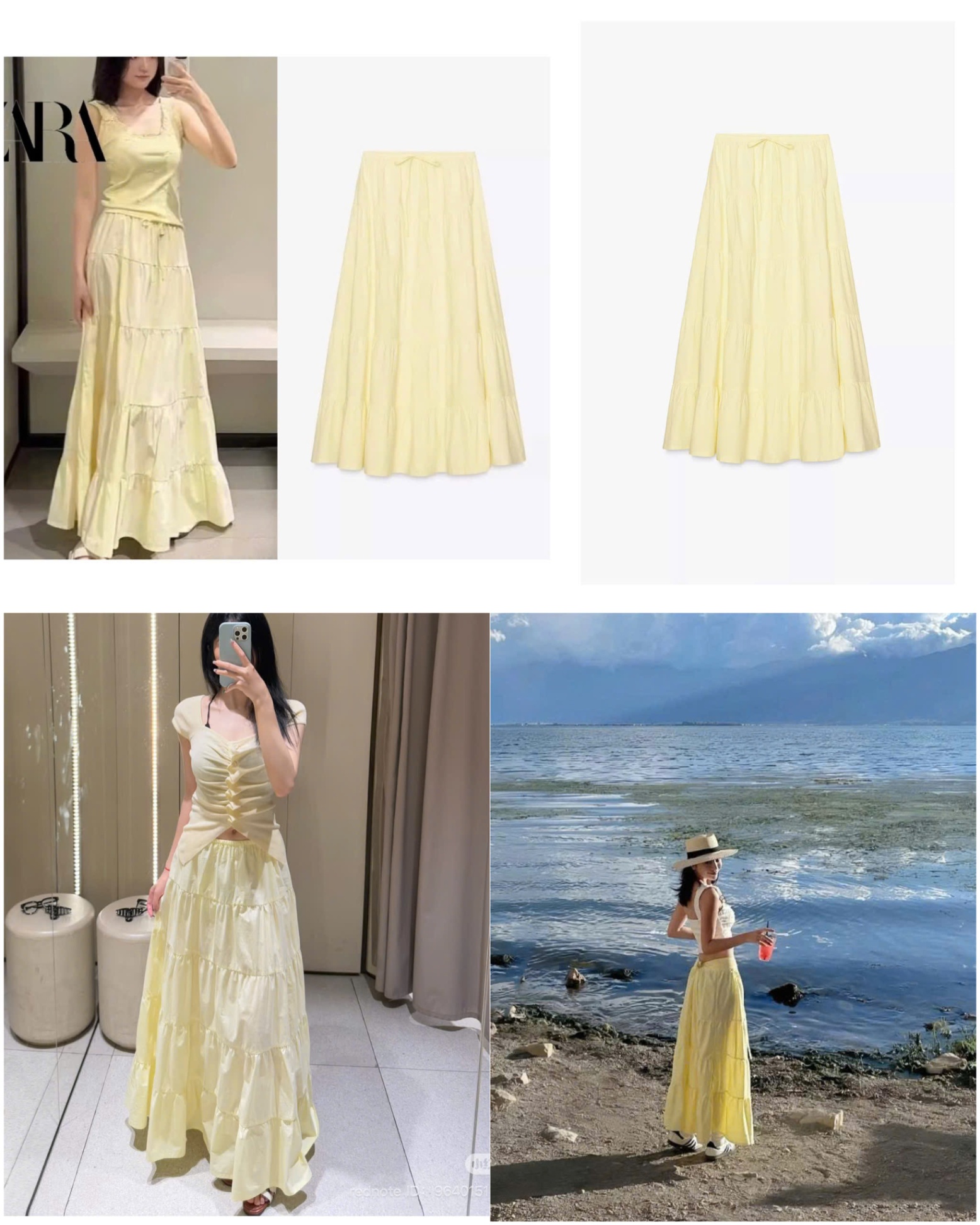 Chân Váy ZR Bèo tầng vàng huỷ tag 15522