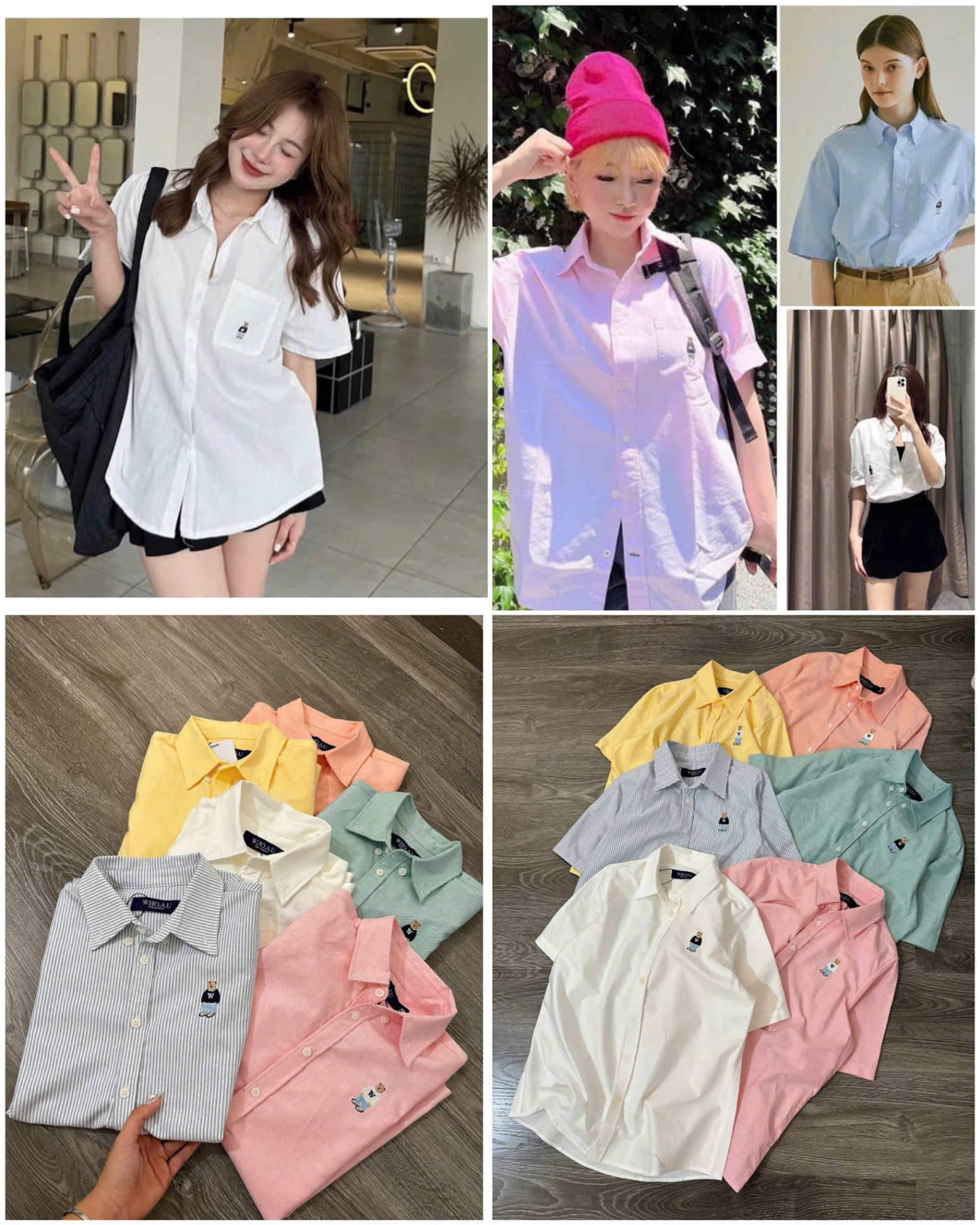 Sơ Mi Who.Au Cộc Tay Dư Xịn 15529