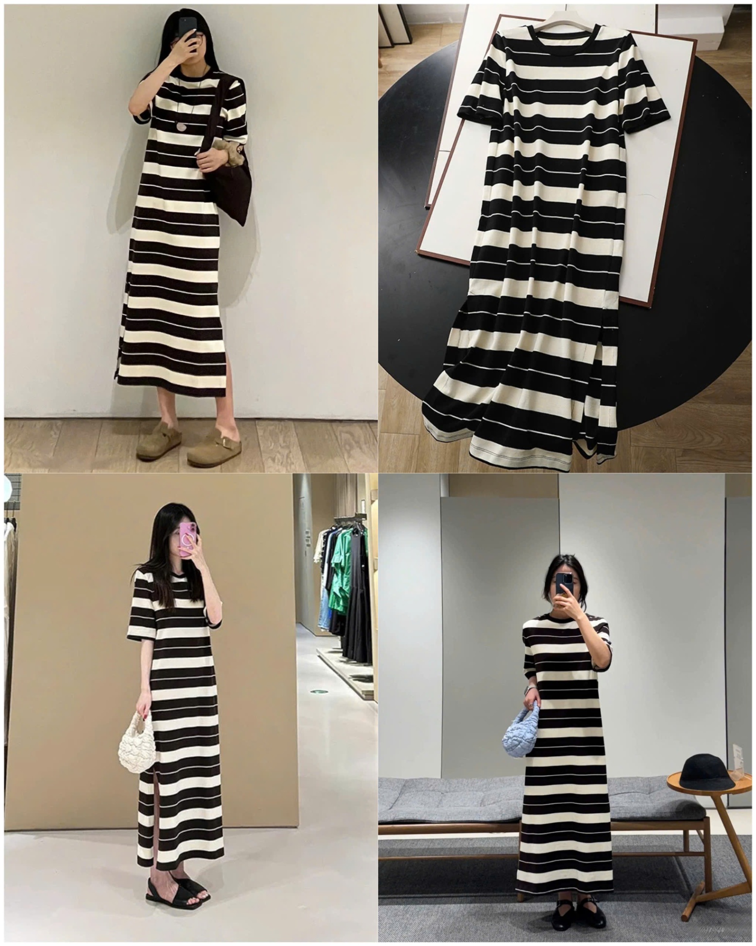 Đầm Kẻ Cos Dư Xịn 15540
