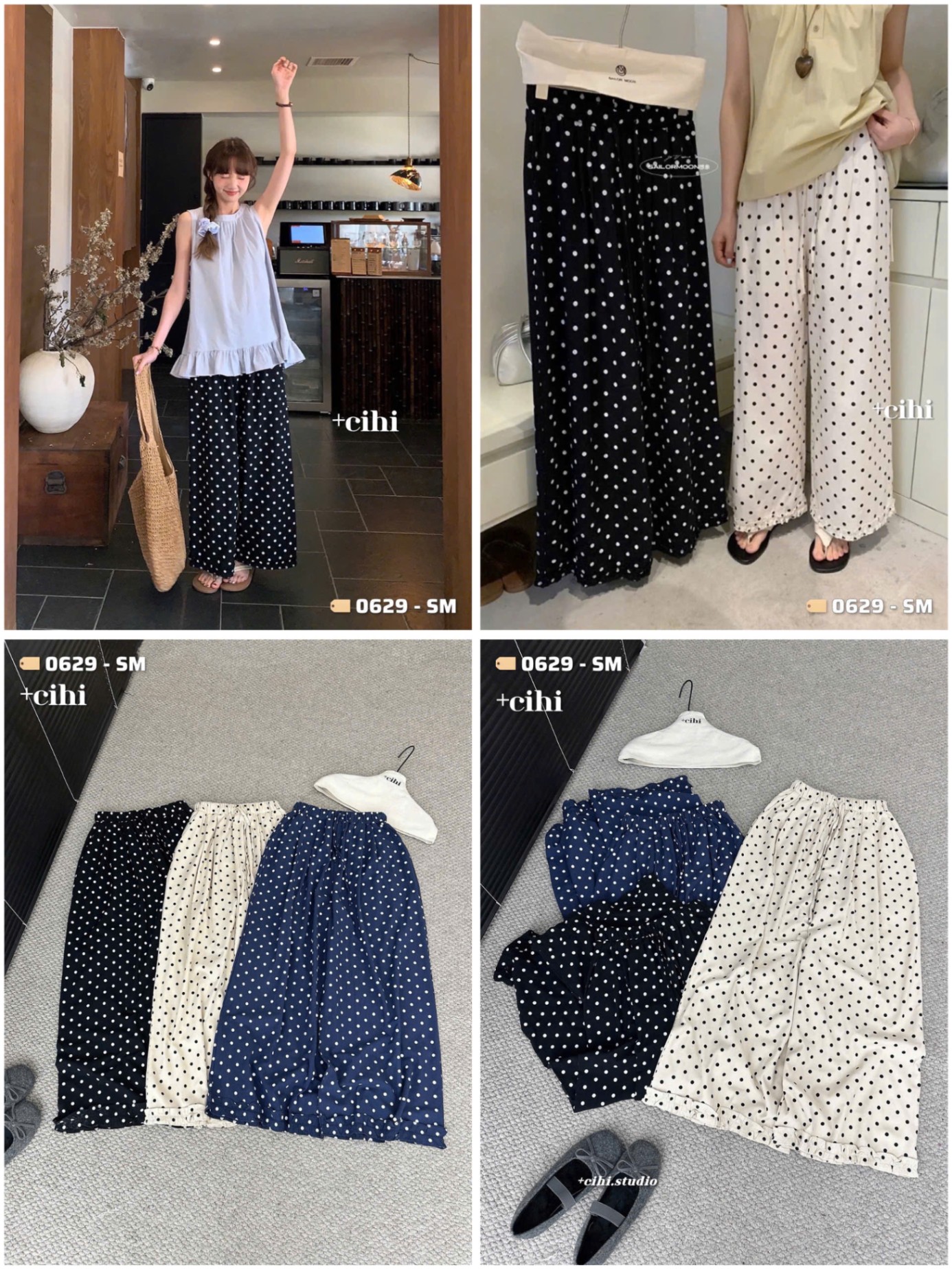 Quần Cullotes chấm bi 15607