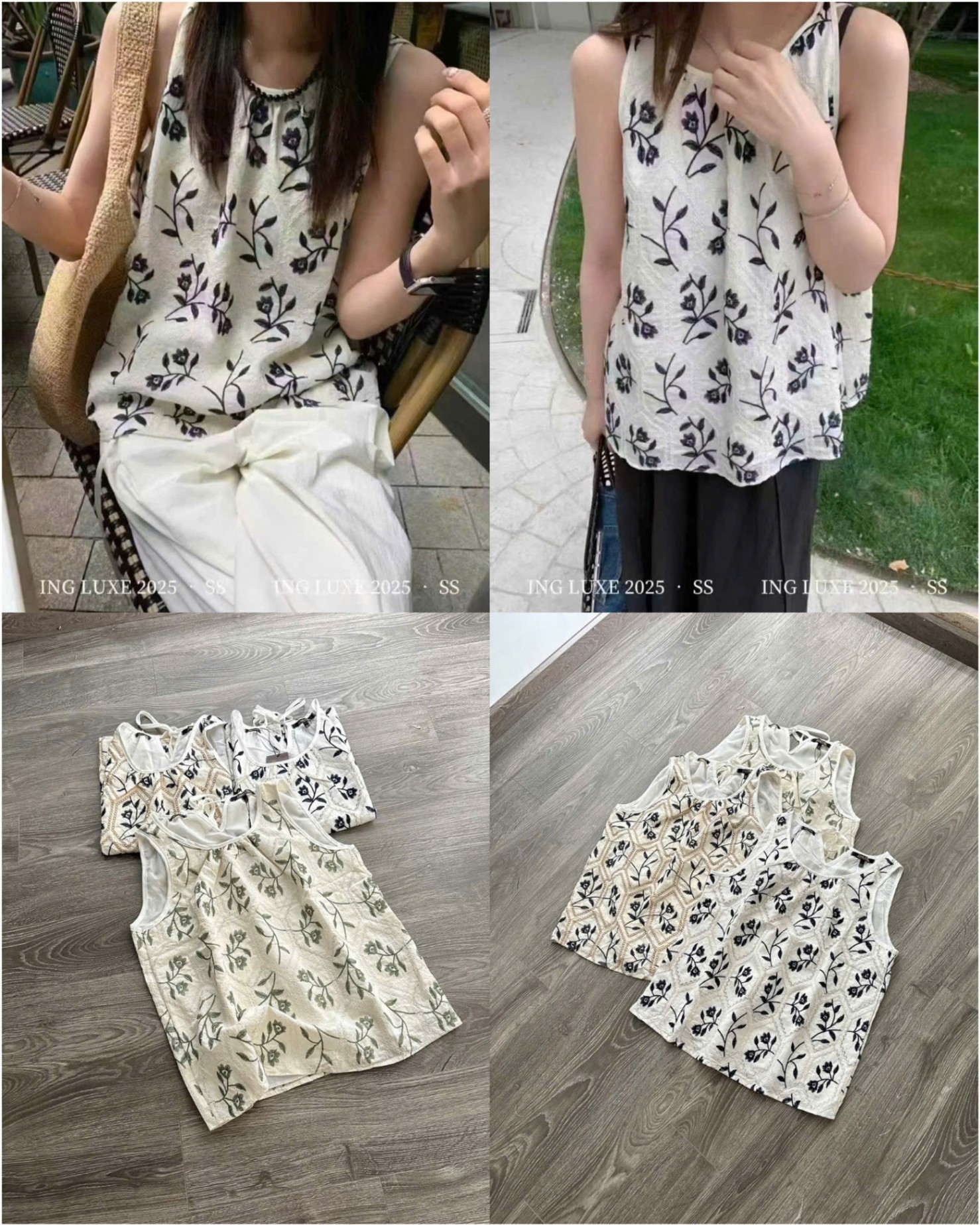 Áo Linen Me Thêu sát nách 15622