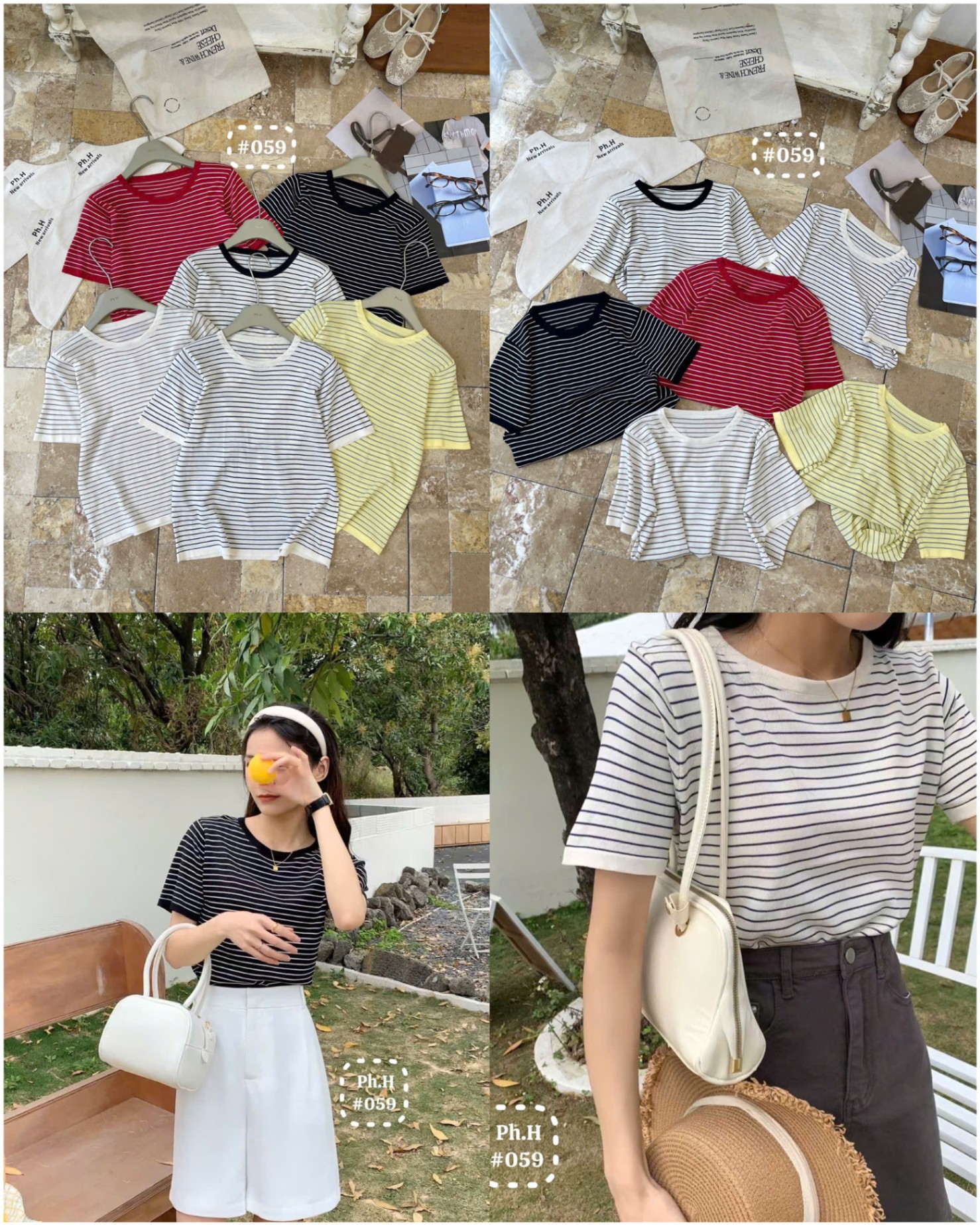 Len Kẻ dệt kim cổ tròn 15635