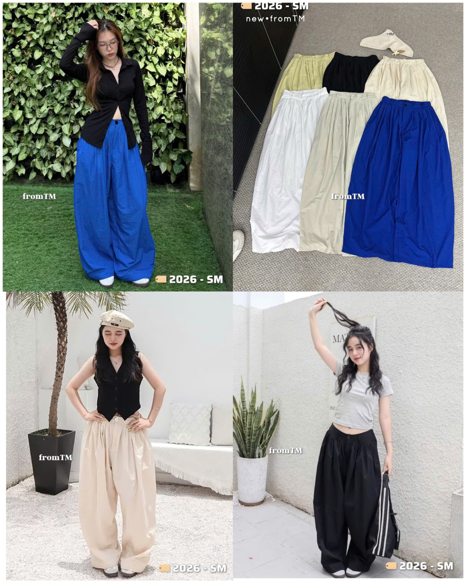 Quần baggy chun cạp 6 màu 15674