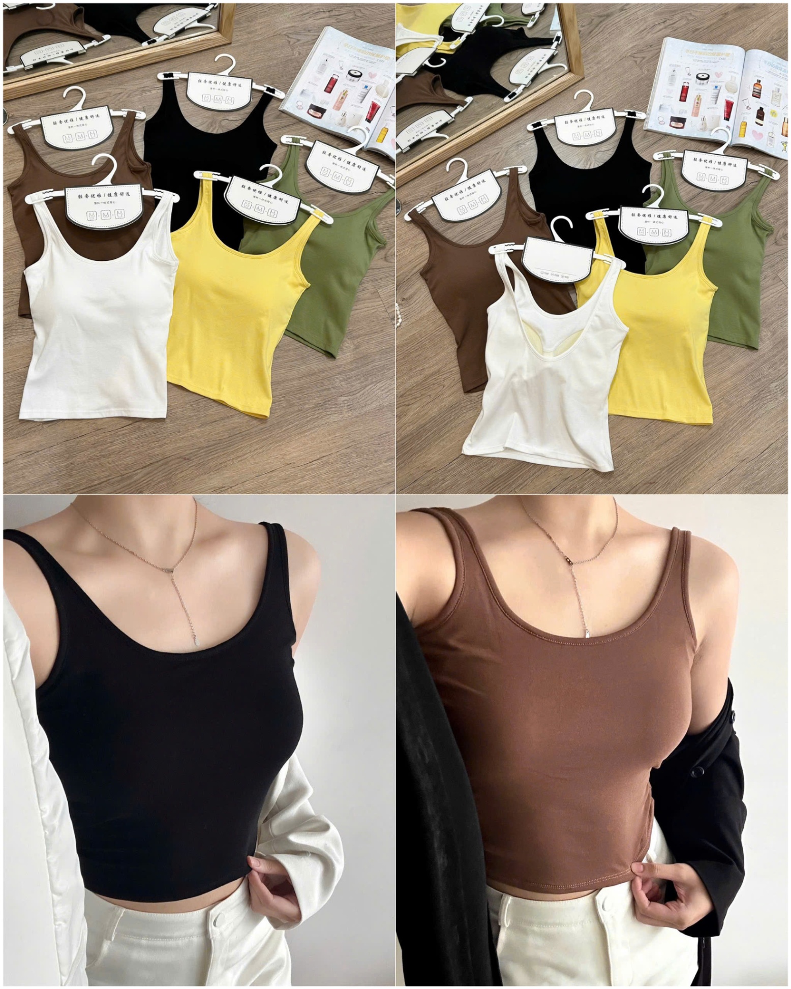 Áo 2 dây Xuất Nhật đệm ngực 15714