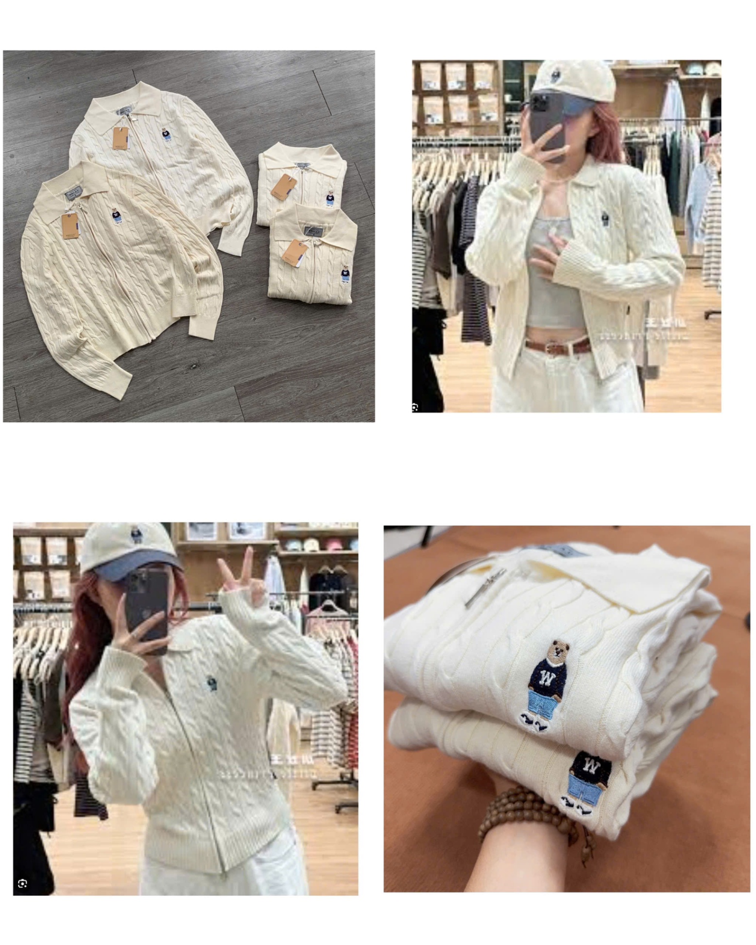 Len Cardigan Polo Who.au khoá kéo 15798