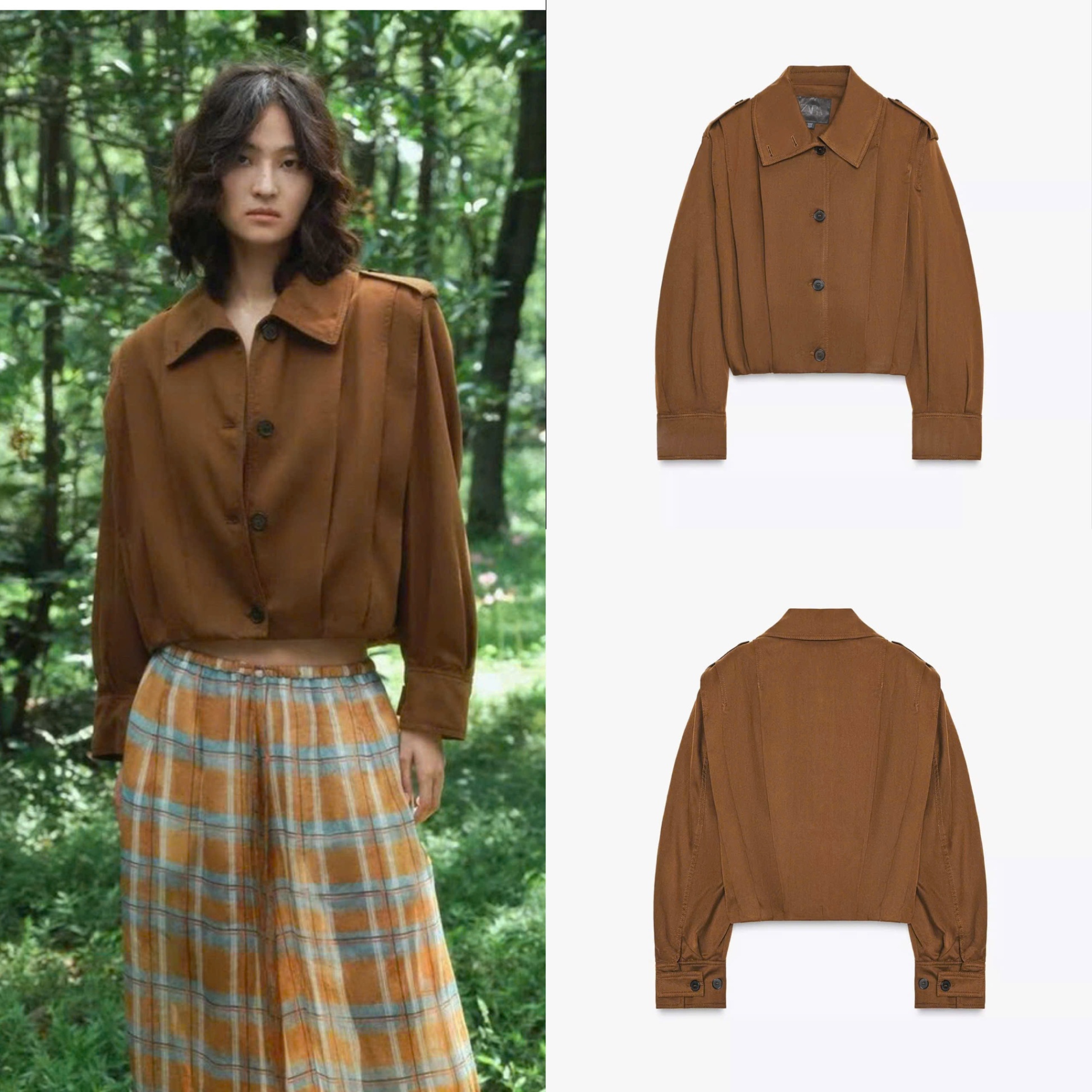 Khoác Kaki Nâu Zr Khuy 15800