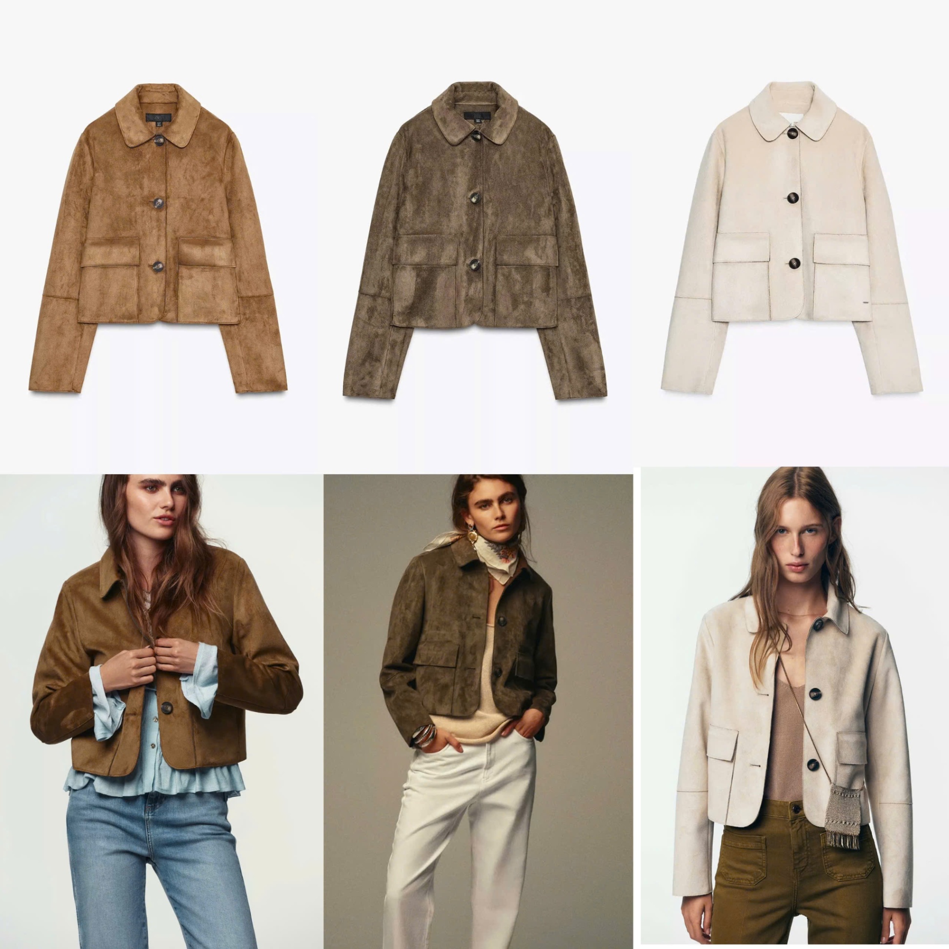 Khoác Da Lộn ZR dáng ngắn túi hộp Dư xịn 3 Màu 15806