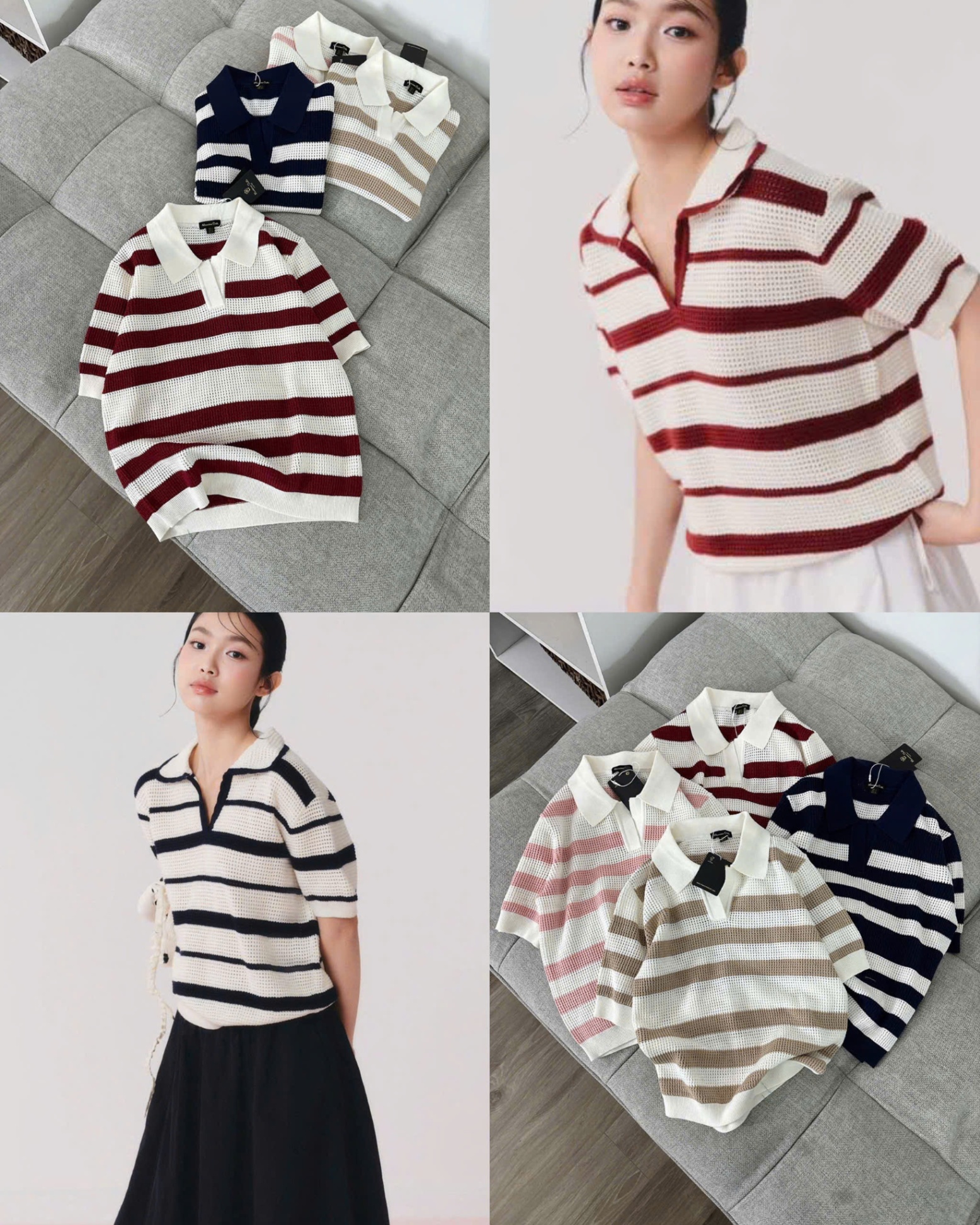 Áo Len Polo Kẻ masimoduti 15818