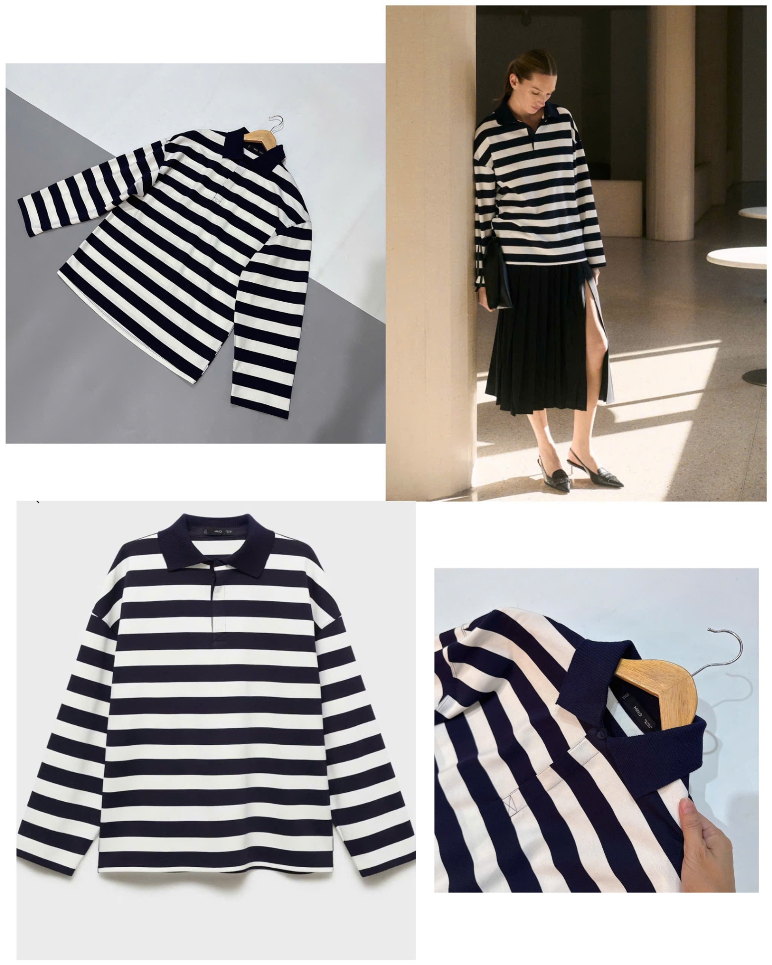 Polo Kẻ MNG 2 màu 15840