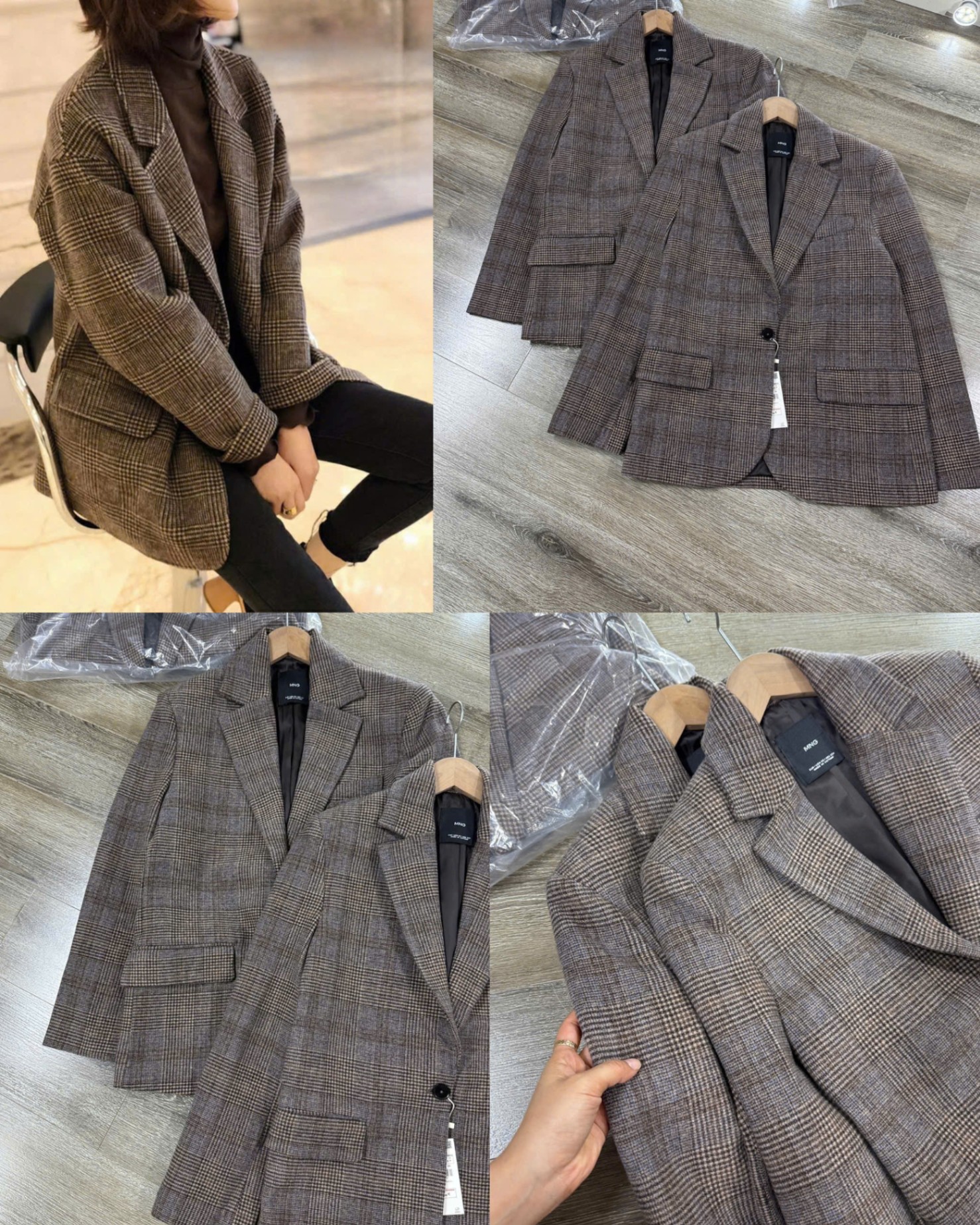 Blazer MNG Dạ Kẻ Dư xịn 15865
