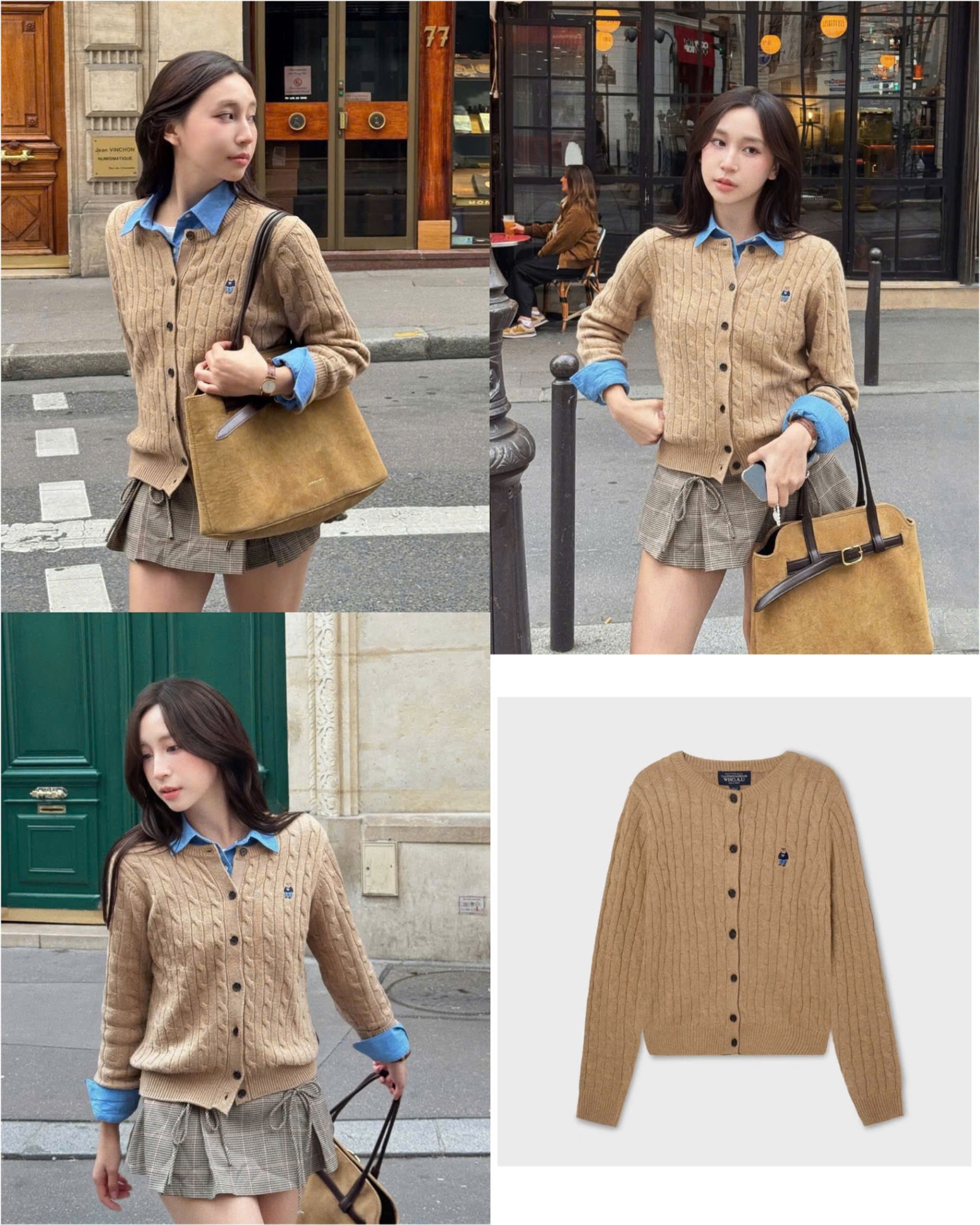 Len Cardigan Who.Au Dư Xịn