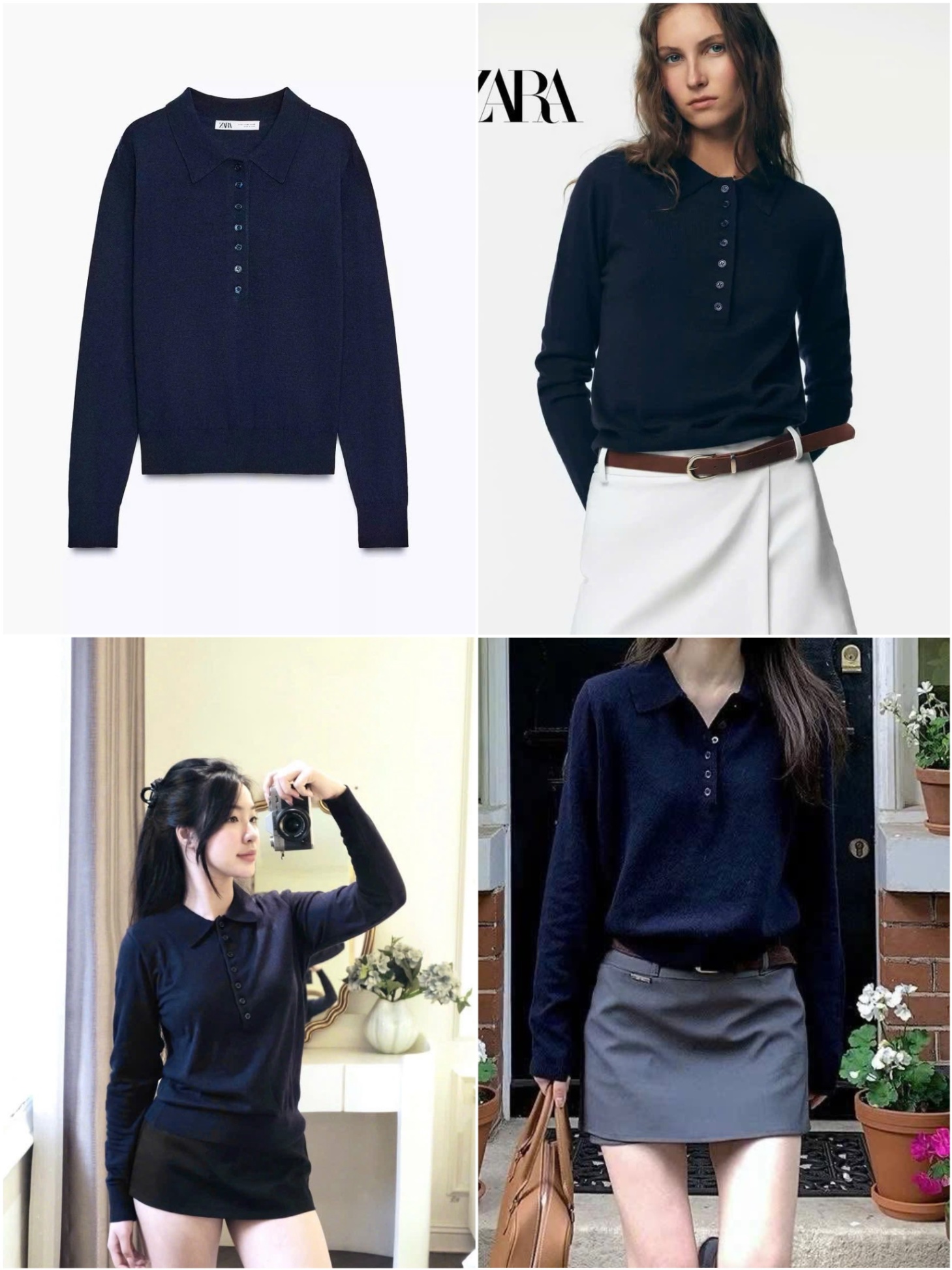 Cardigan Len Zr Polo Dài tay XANH THAN 15877