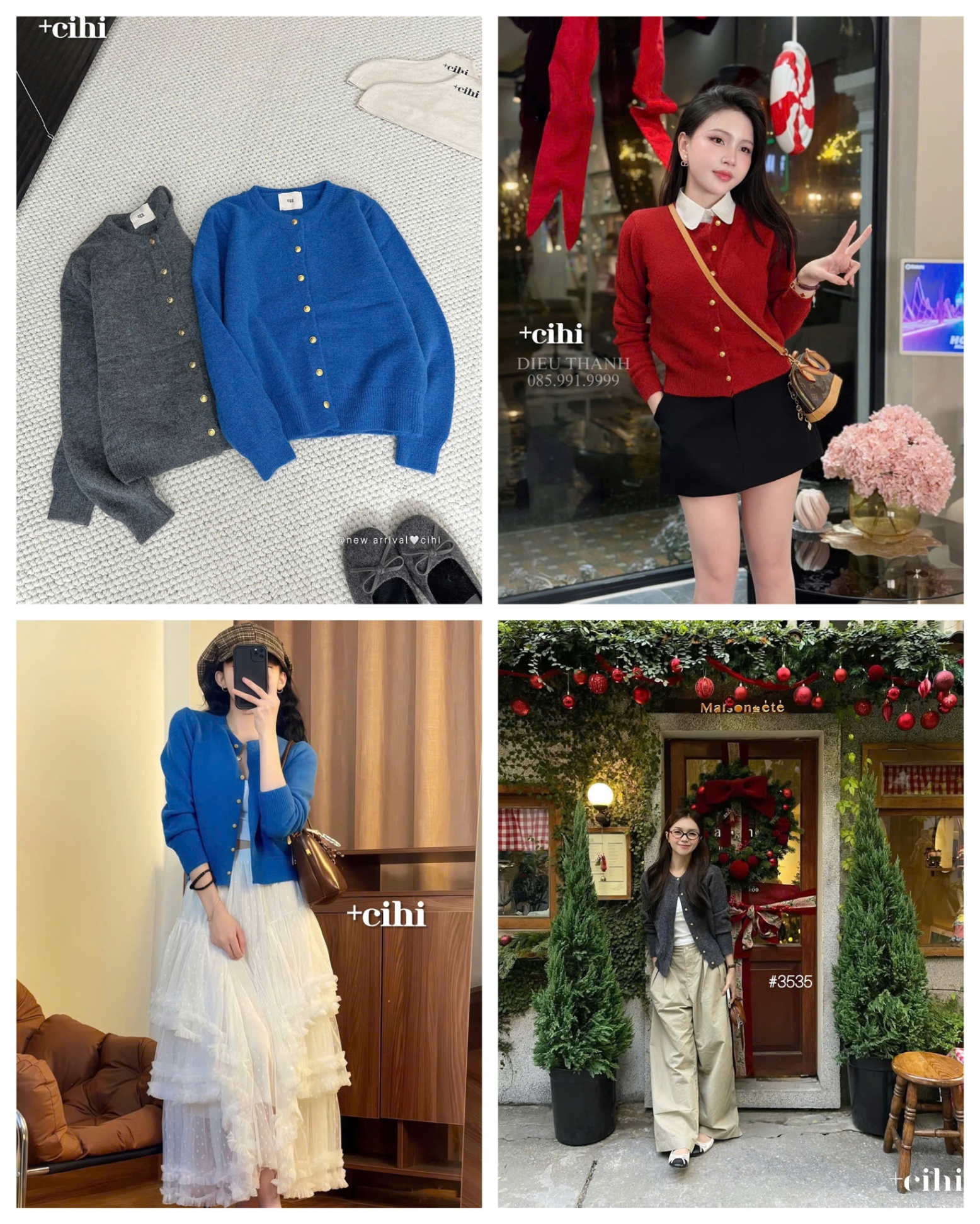 Cardigan Len EGG 3 Màu 15880