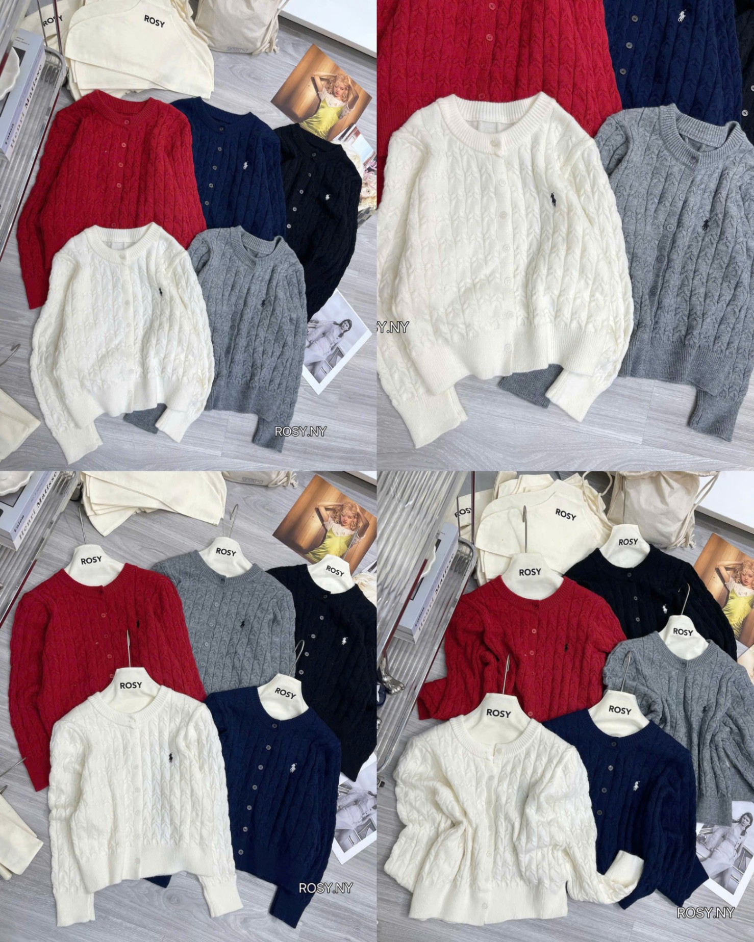 Len Cardigan Polo 5 Màu 15882