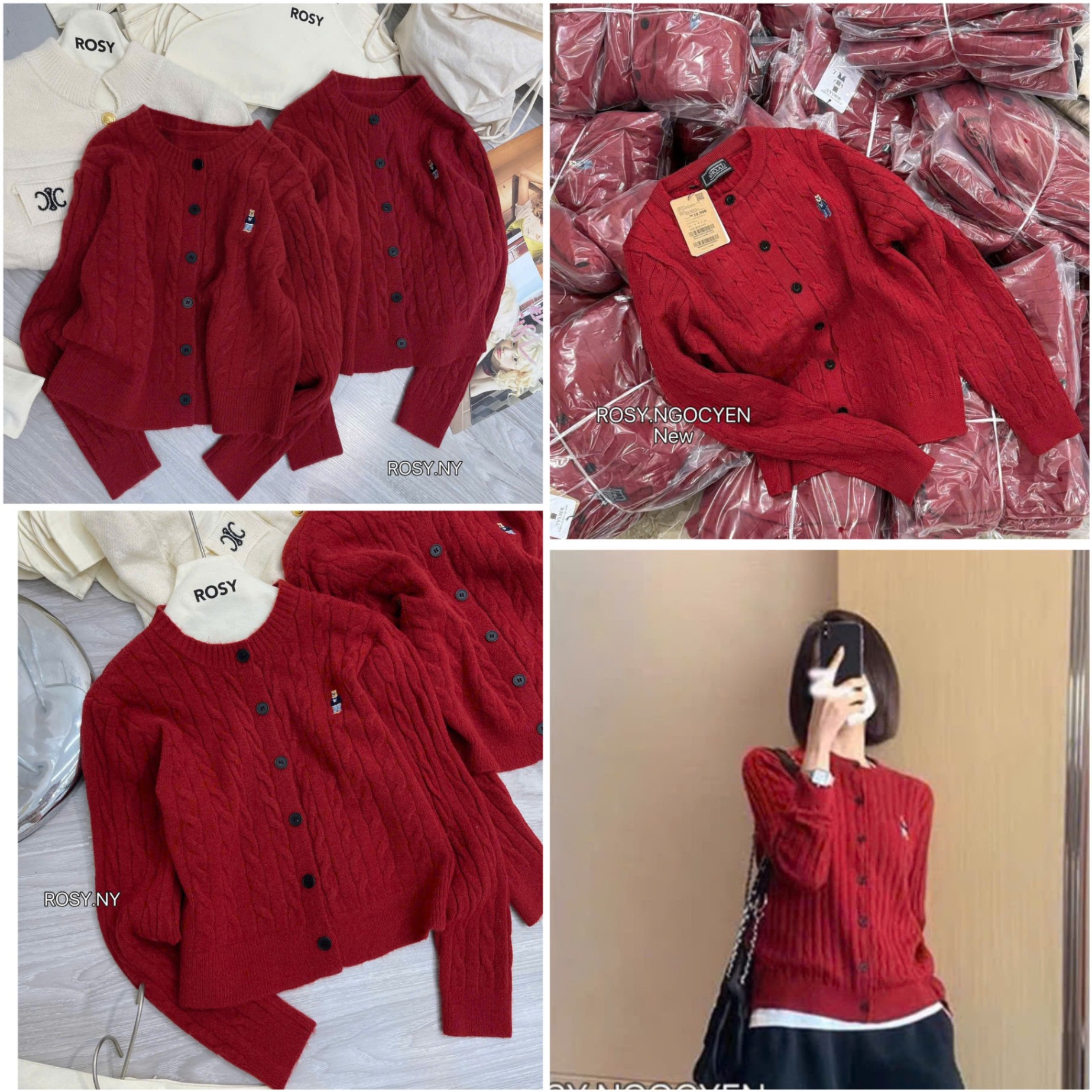 Len Cardigan Who.Au đỏ 15883