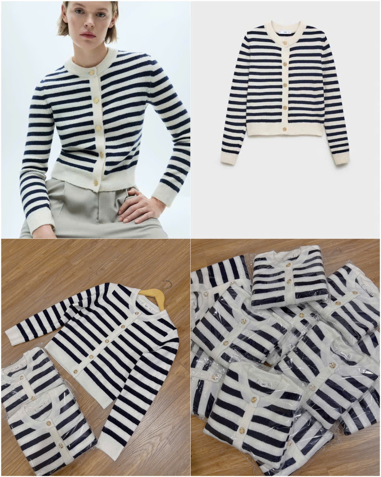 Cardigan len Kẻ MnG dư xịn 15886