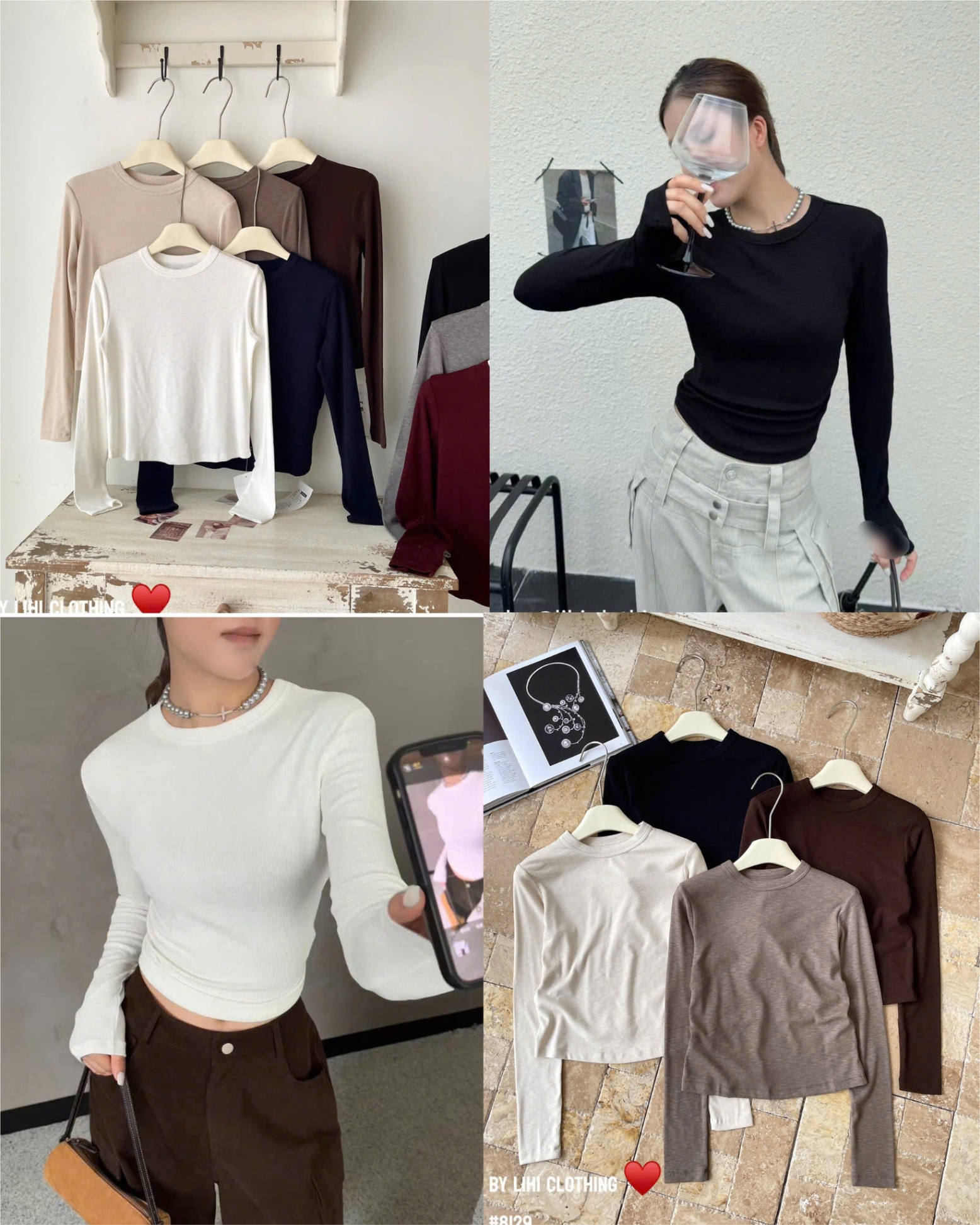 Áo Thun gân cổ tròn 15890