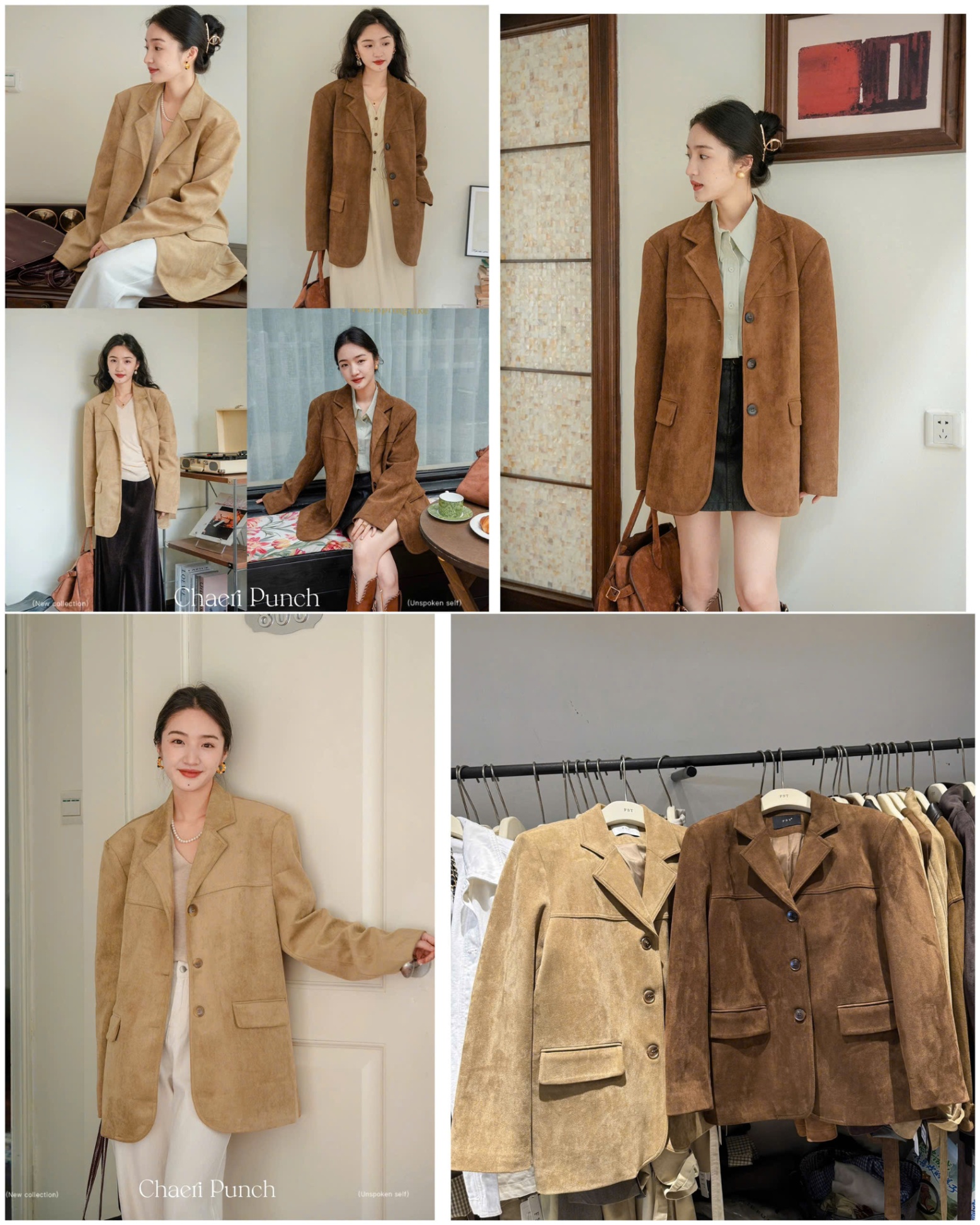 Blazer Da Lộn 2 Màu FST 15892