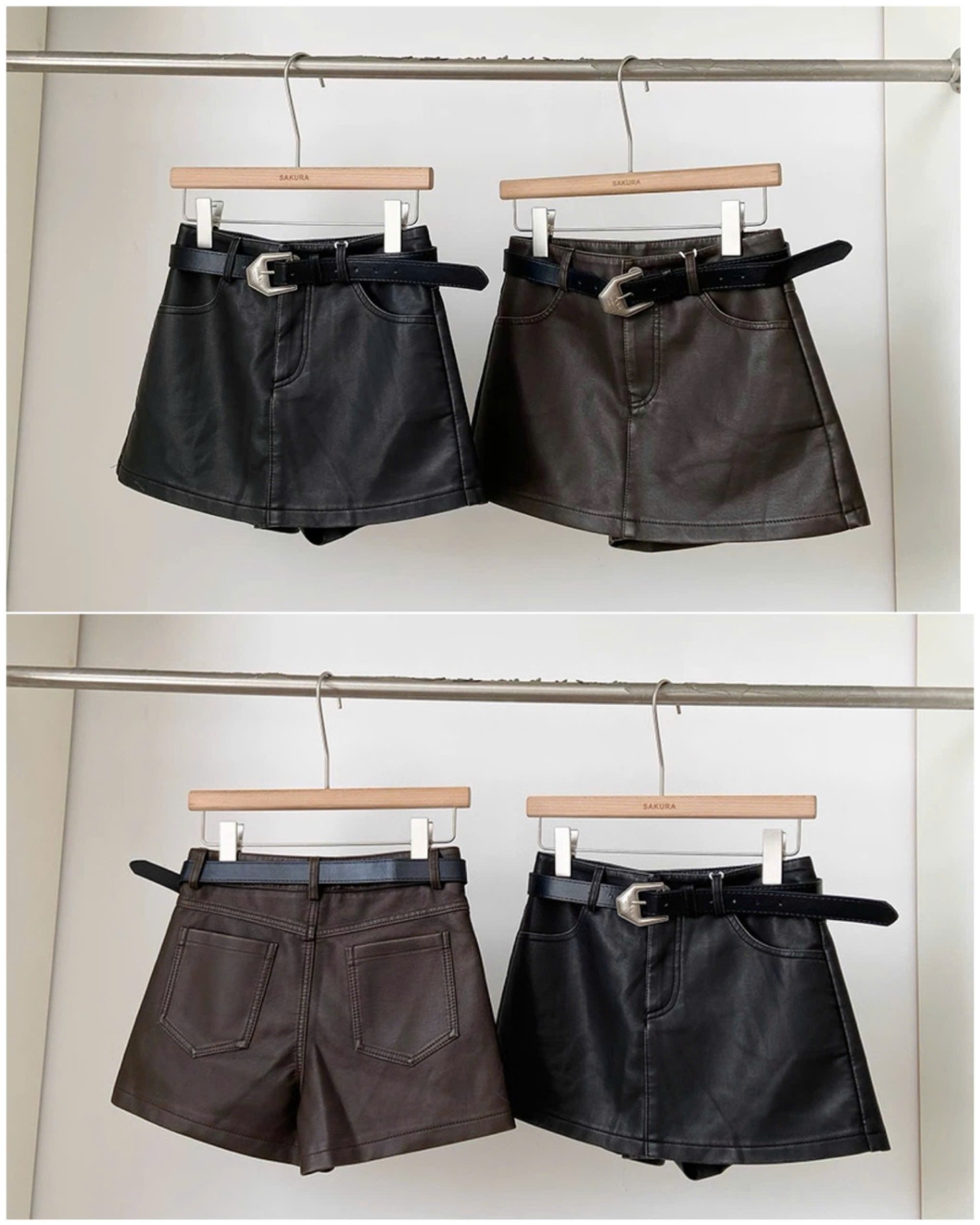 Chân váy Da Kèm Belt Dư Xịn 15894