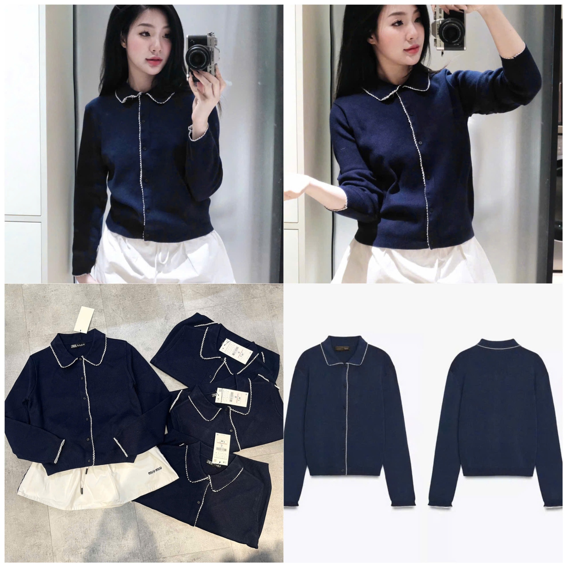 Len polo ZR mongtogi phối viền cổ trắng 15908