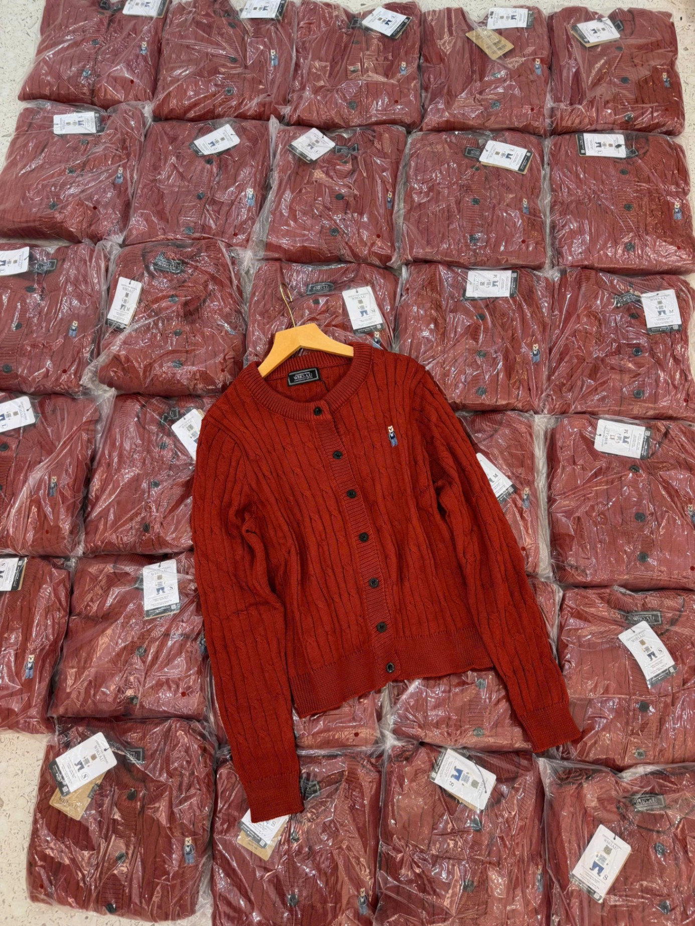 Len Cardigan ĐỎ Who.Au mã mới 15907