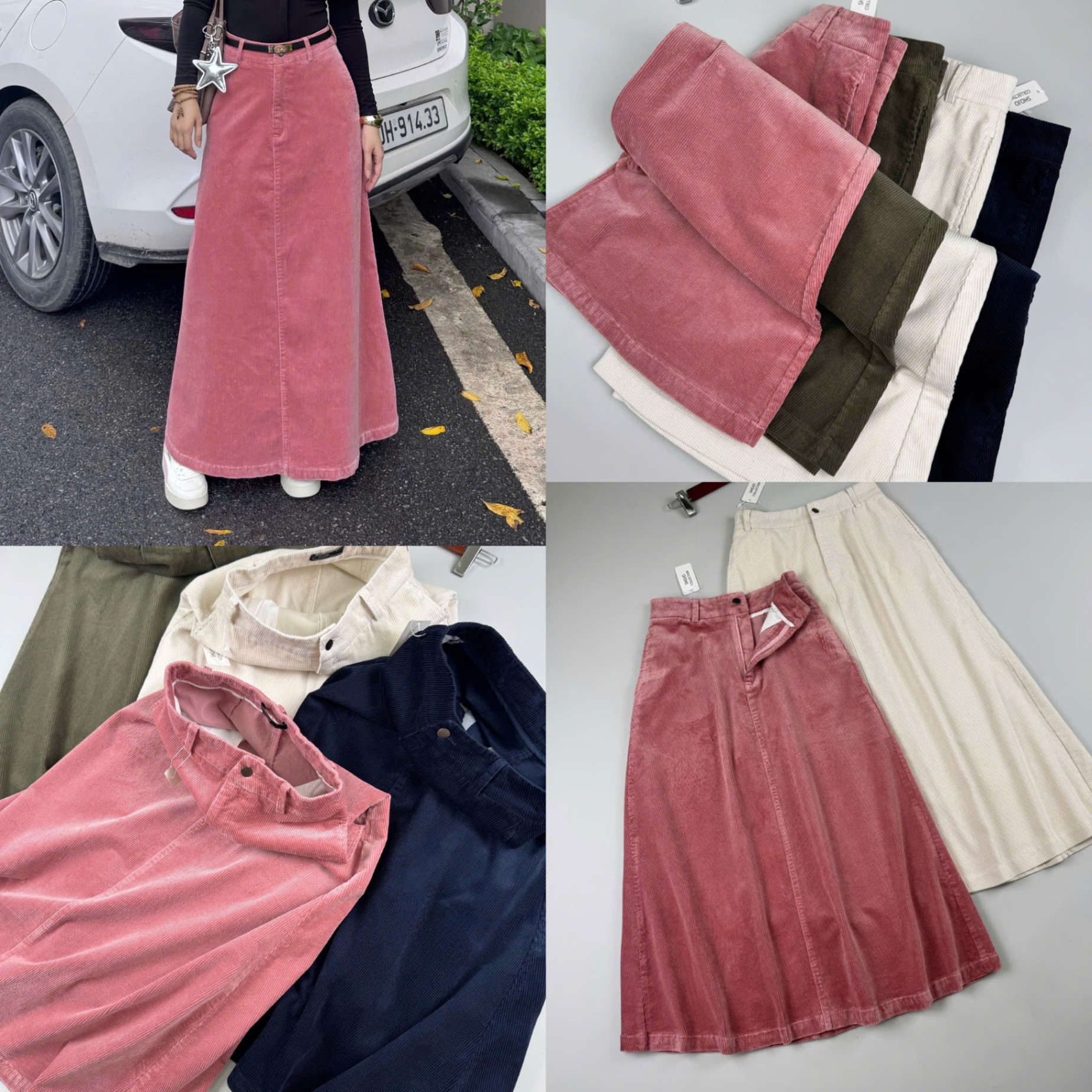 Chân Váy Nhung Shojo midi 15929