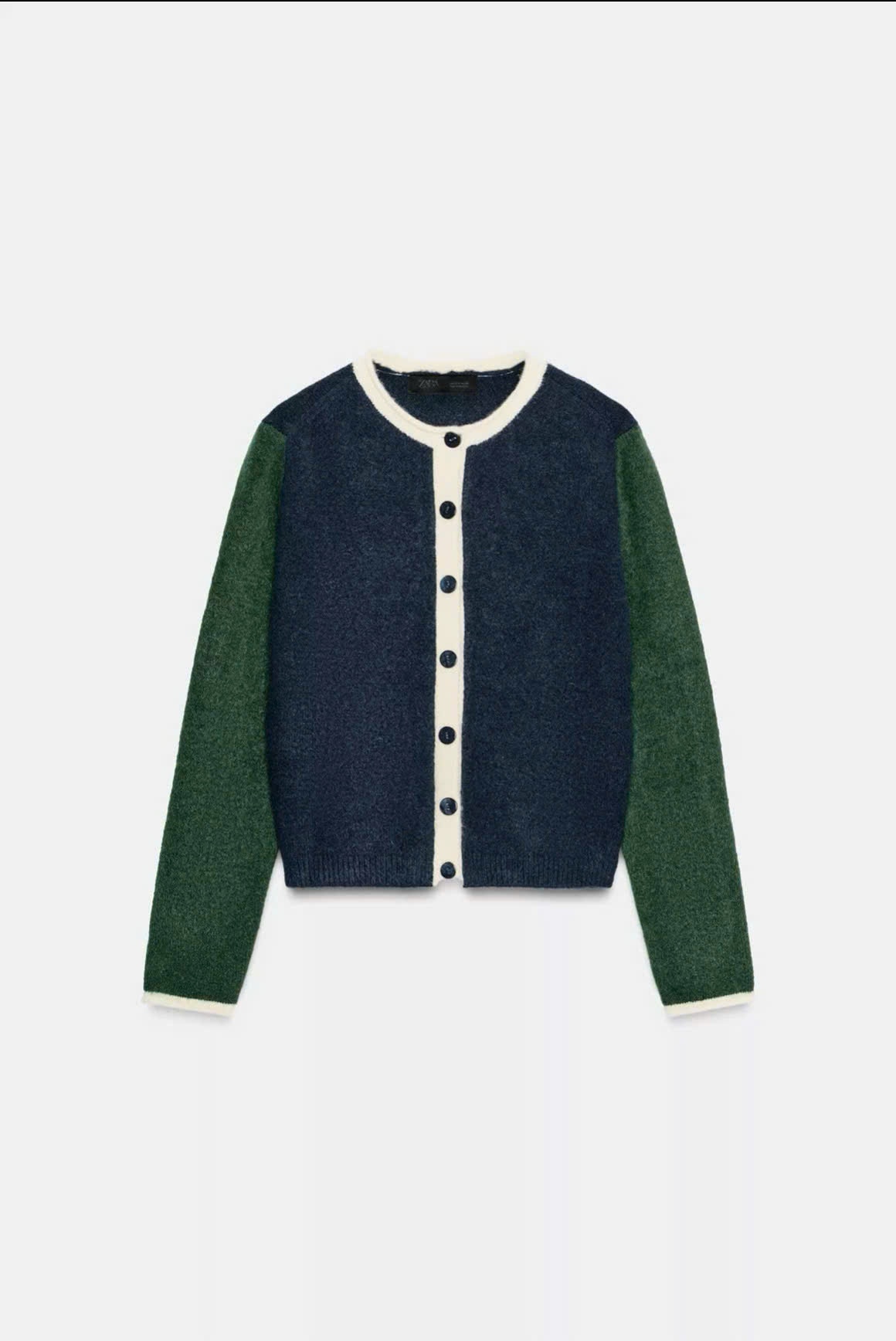 Len Cardigan ZR phối viền XANH LÁ Dư Xịn 15972