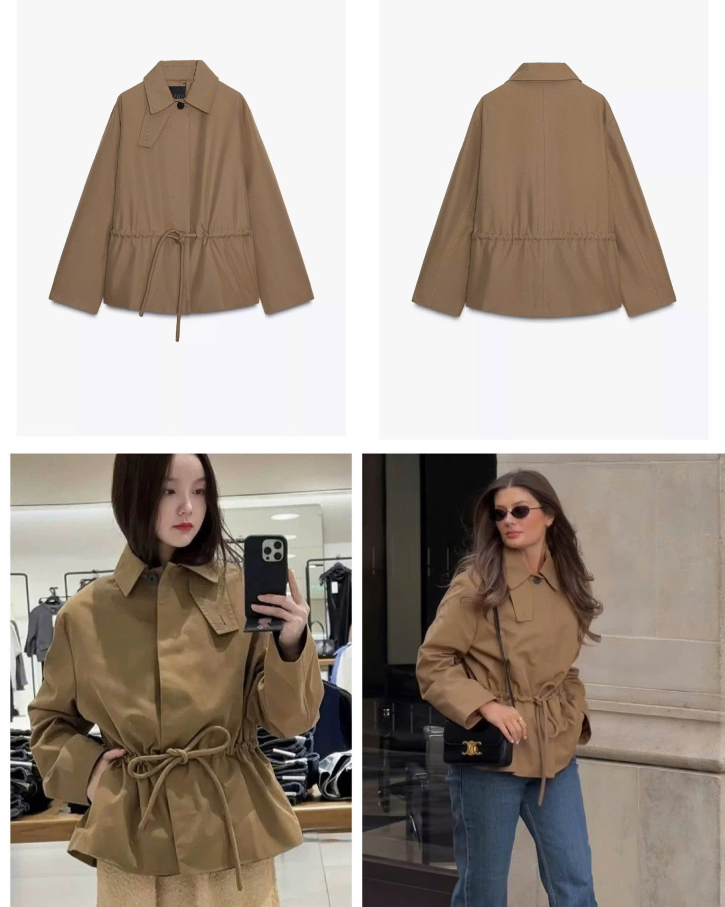 Trend coath ZR dáng ngắn rút eo auth tuồn dư xịn 15974