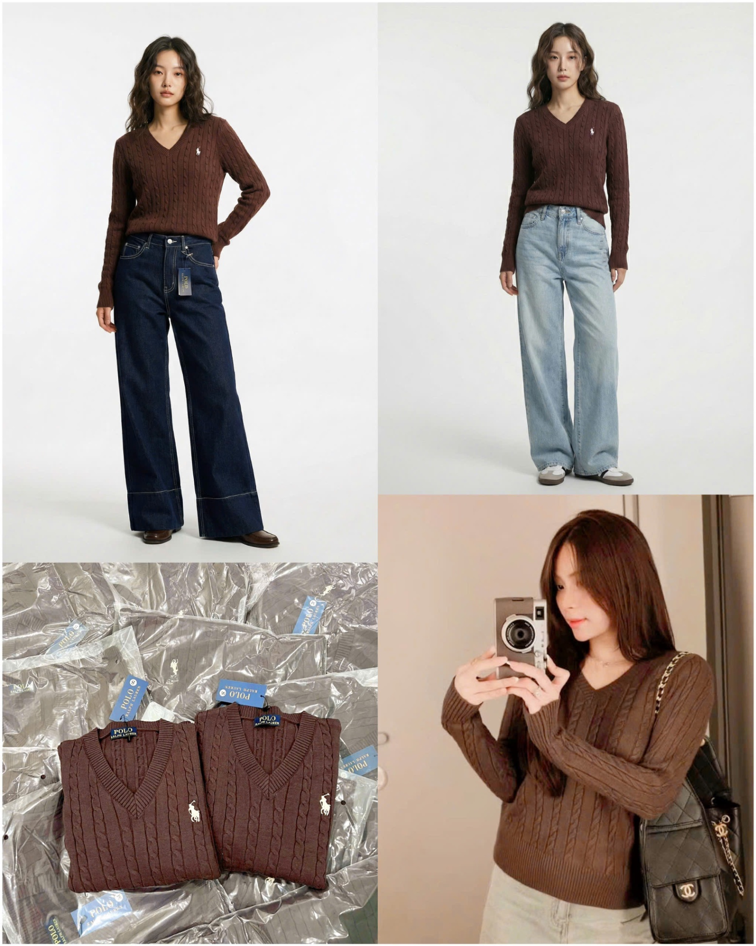 Len thừng Polo cổ tim 16125