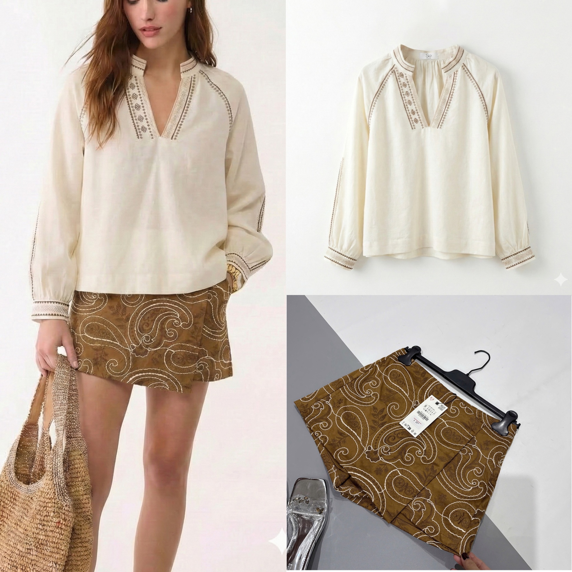 Sơ Mi Gip Thô Thêu Dư Xịn 16145