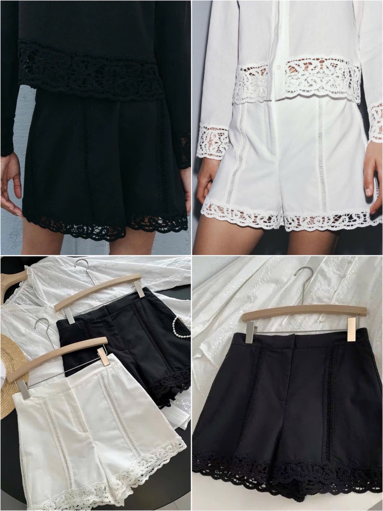 Quần Short ZR Thô Thêu Ren 16144