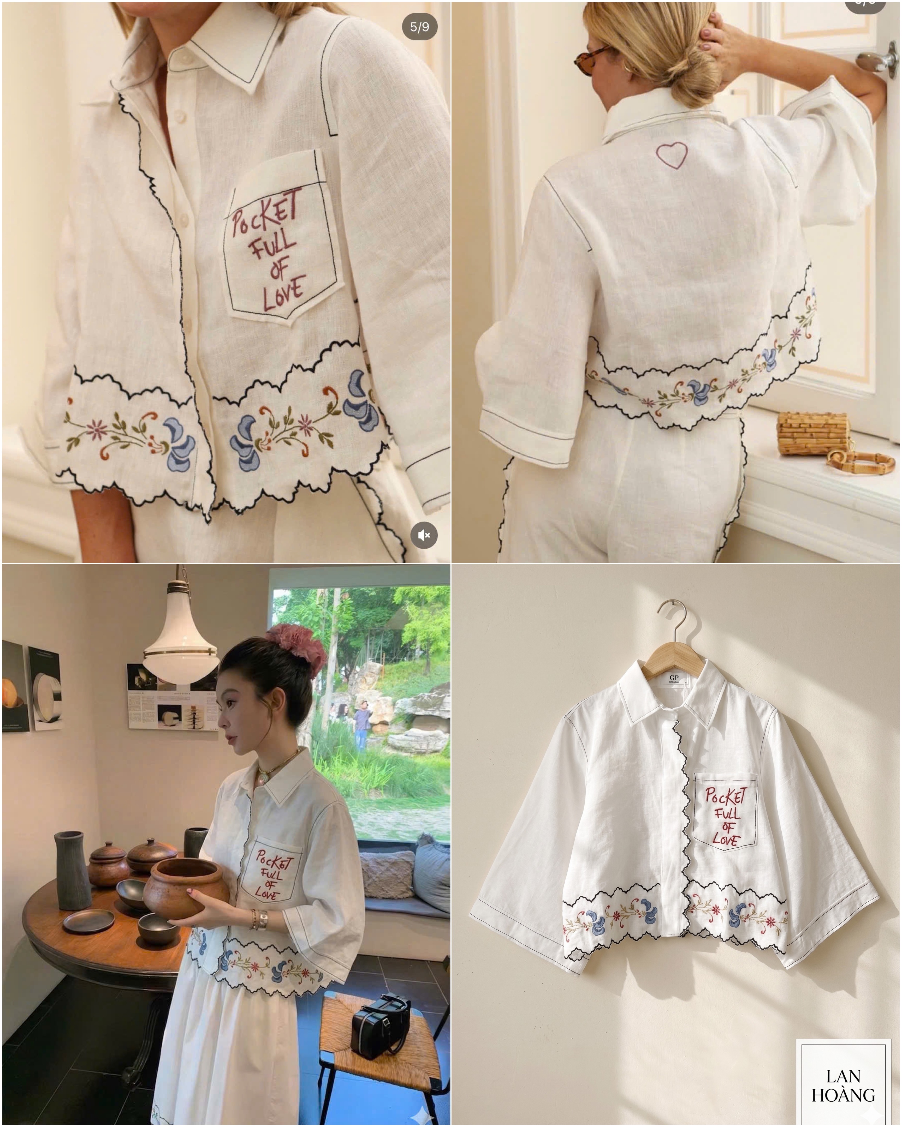 Áo Linen GP thêu 16395