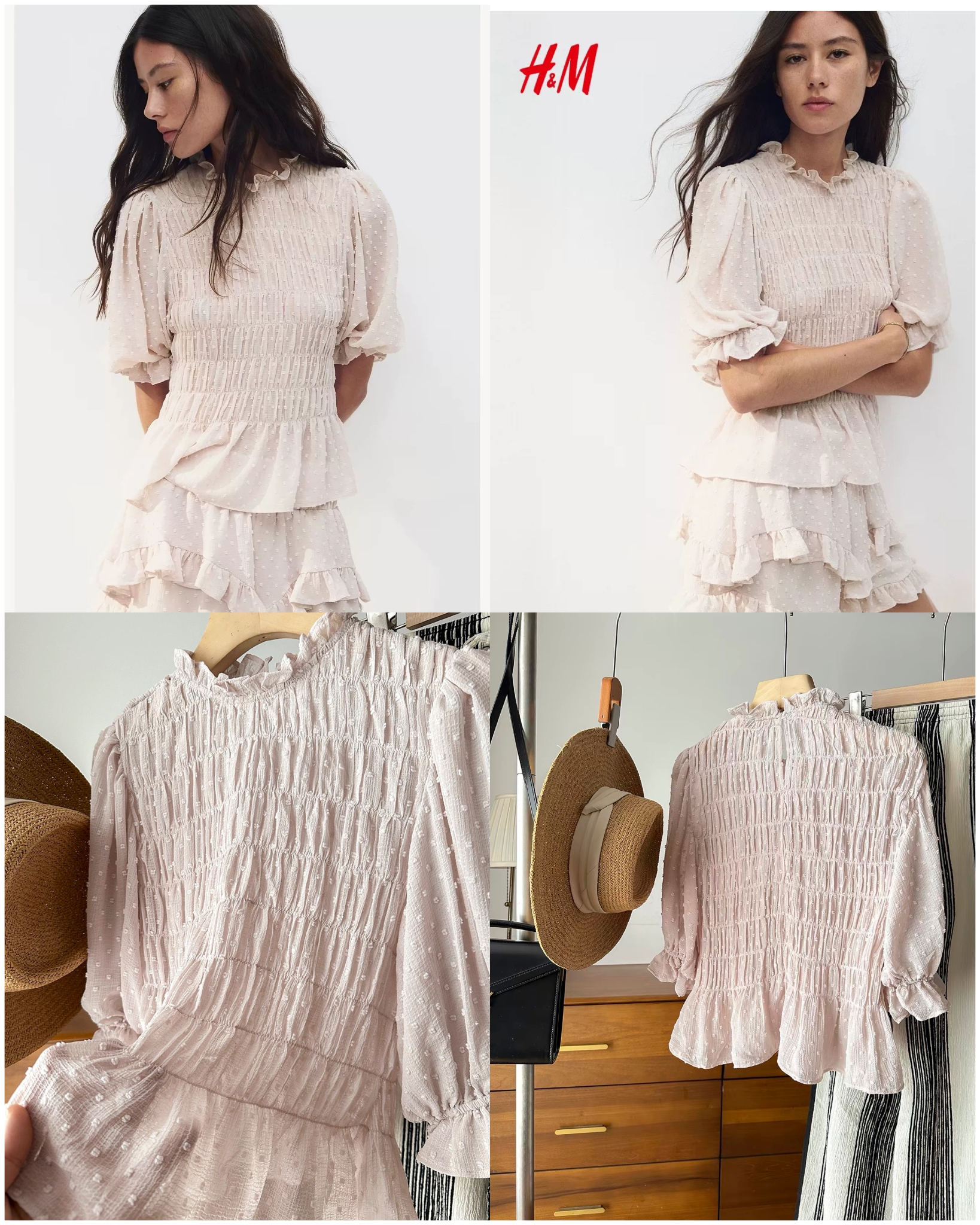 Áo Peplum Chấm Bi HM tuồn xịn 16421