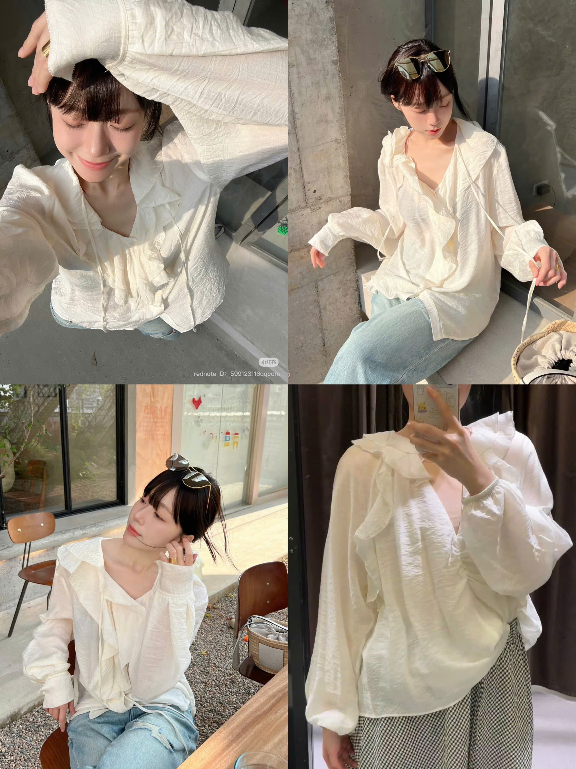 Áo sơ mi phối bèo ZR Dư Xịn 16323