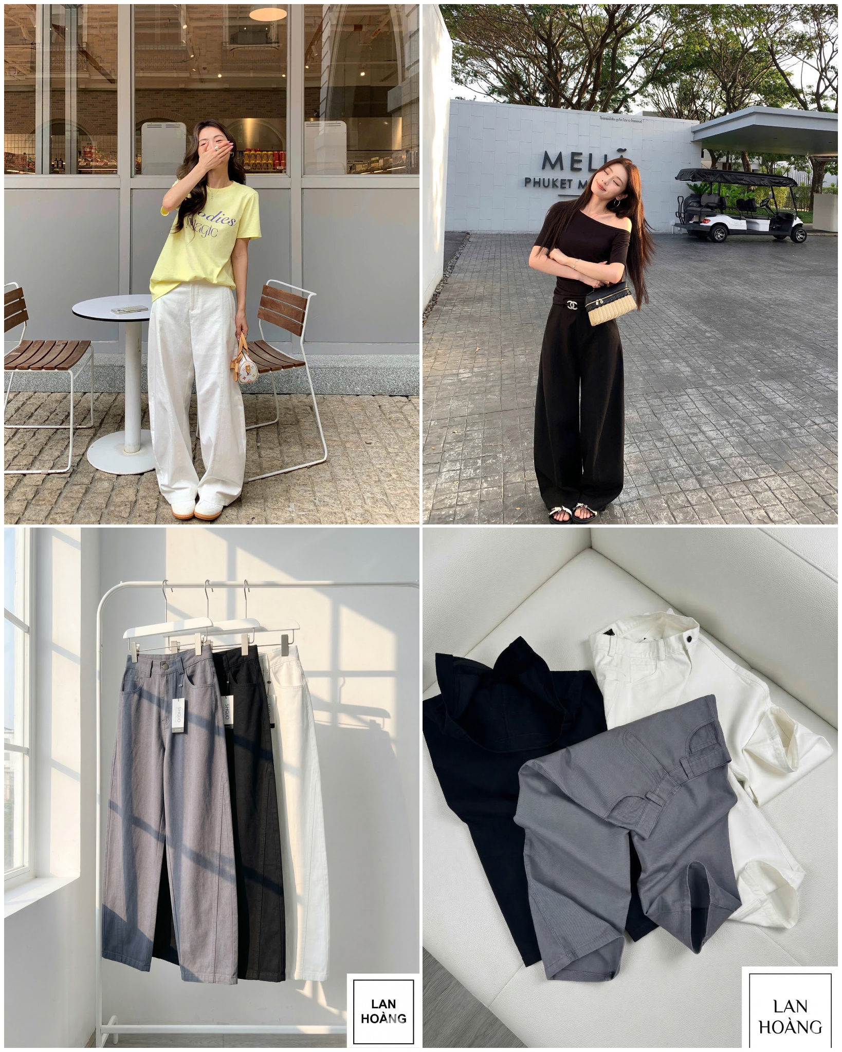 Baggy ống cong Shojo 3 màu 16252